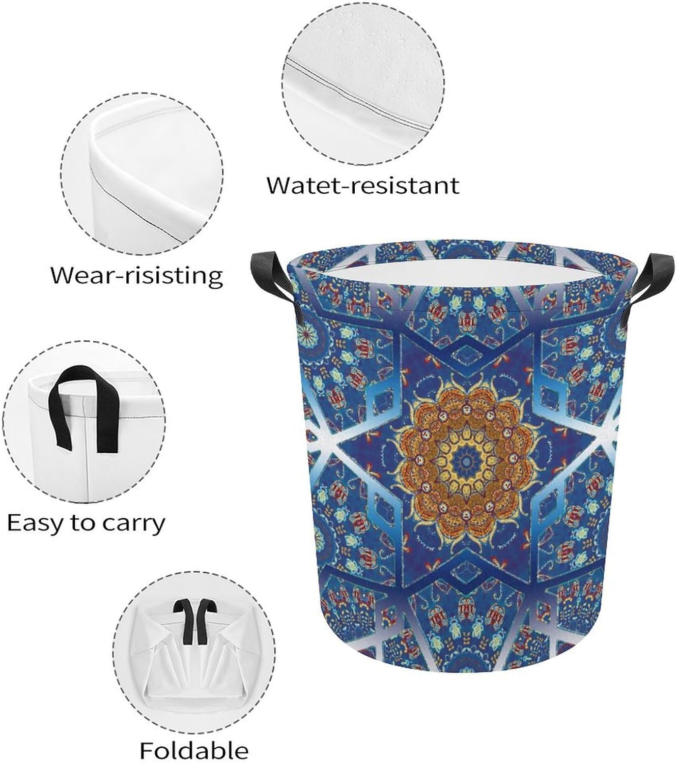 Beautiful Abstract Geometric Boho Laundry Hamper