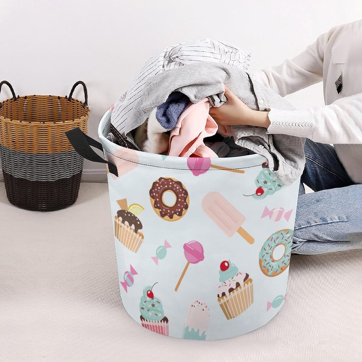 Meiko Ice Cream Summer Laundry Hamper