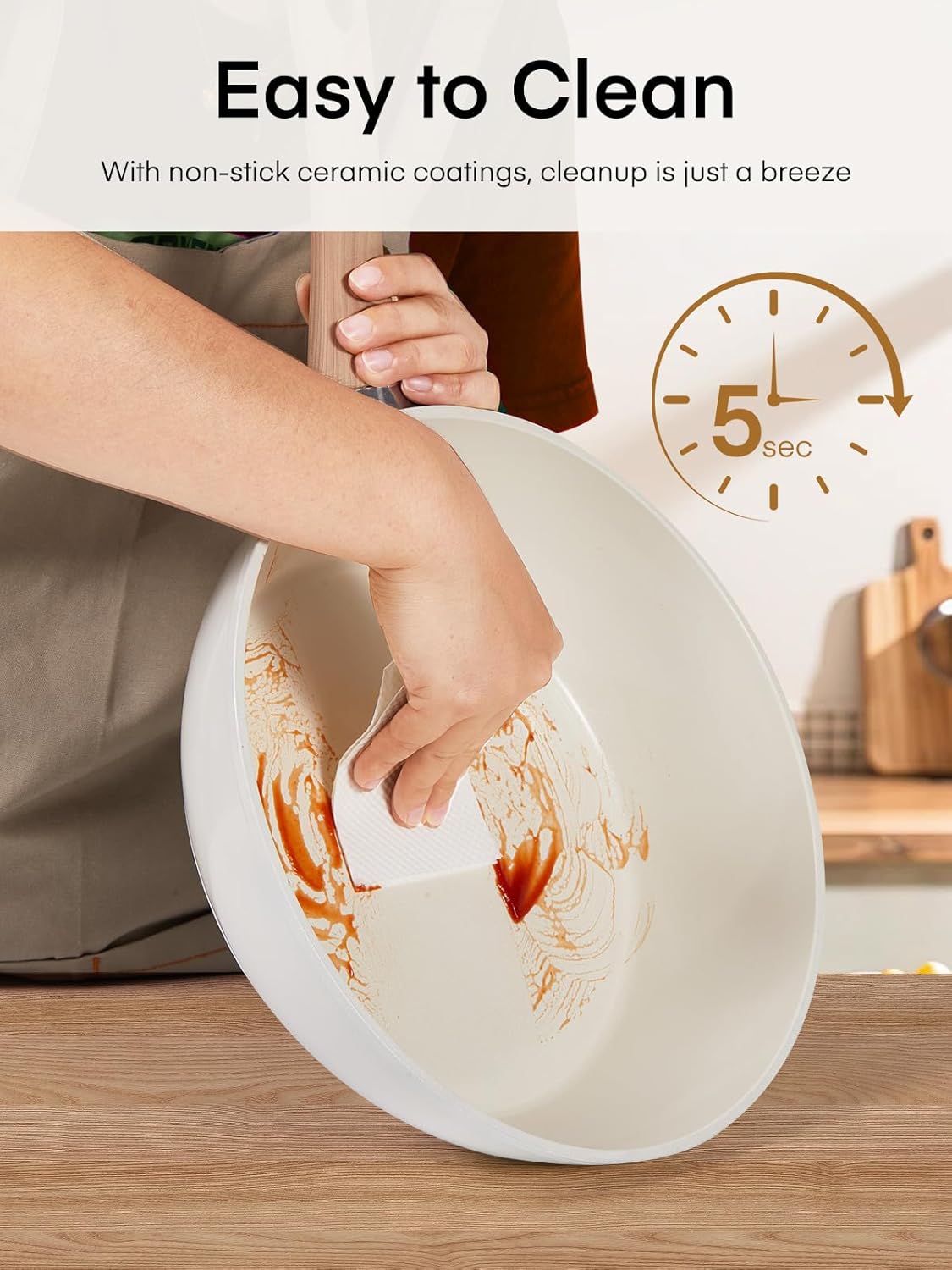 15PCS Non-stick Cookware Set for Induction Cooking