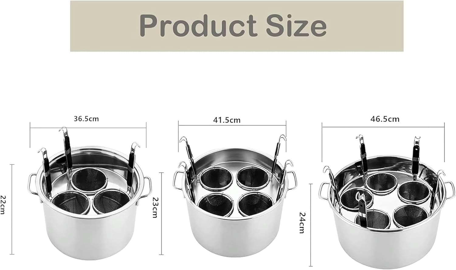 Stainless Steel 3 Holes Pasta Cooker