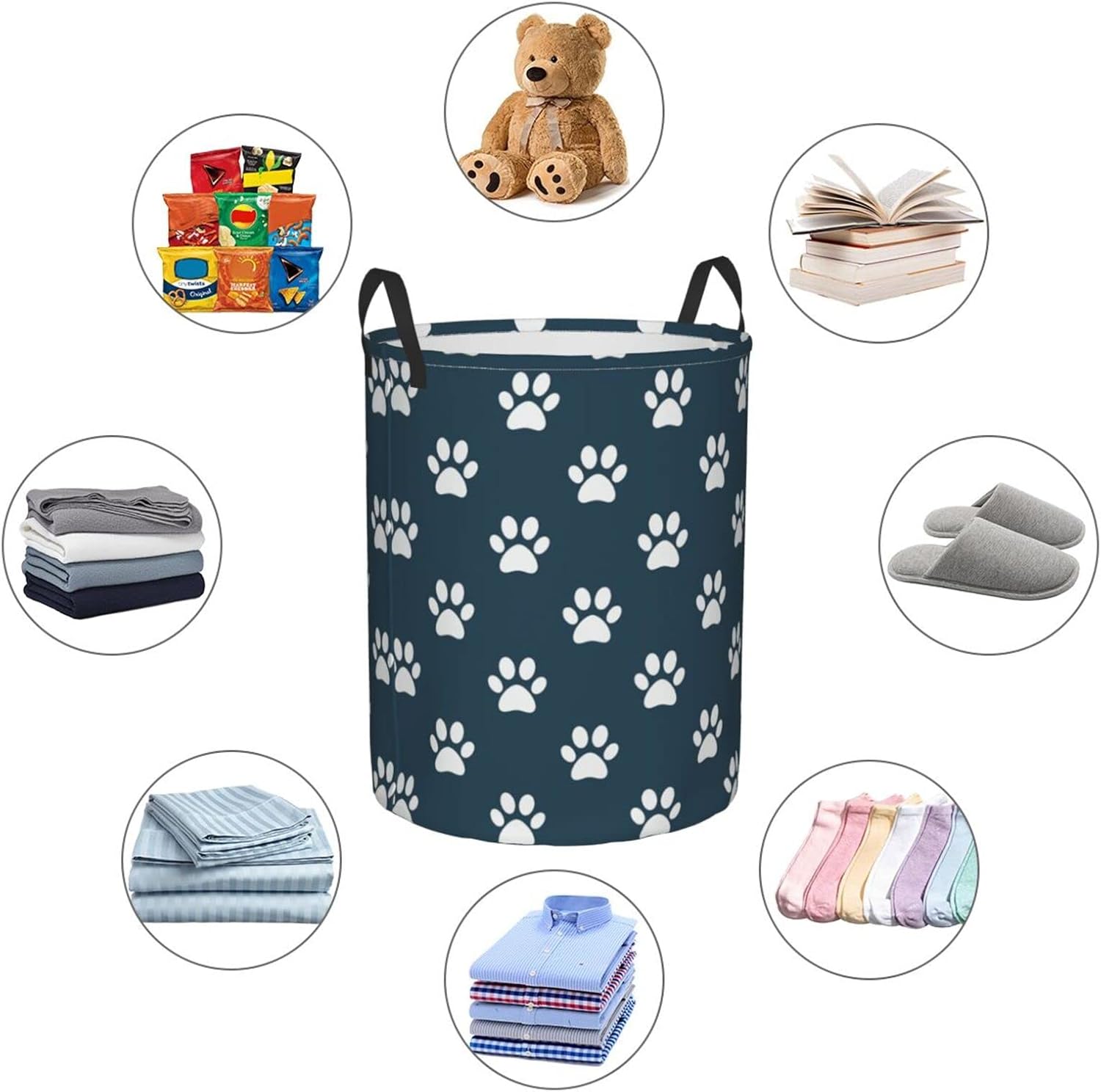 Collapsible Laundry Hamper with Handles Easy Carry Storage for Bedroom Kitchen