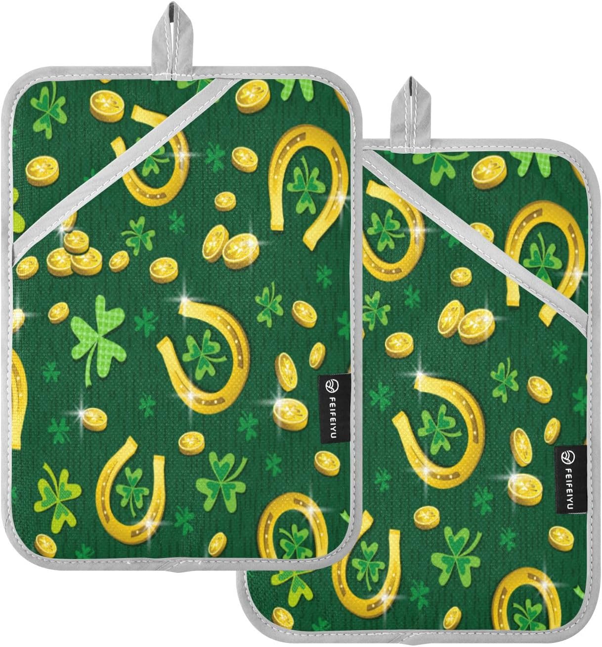 Kcldeci 2 Pack Heat Resistant Oven Mitts and Pot Holders