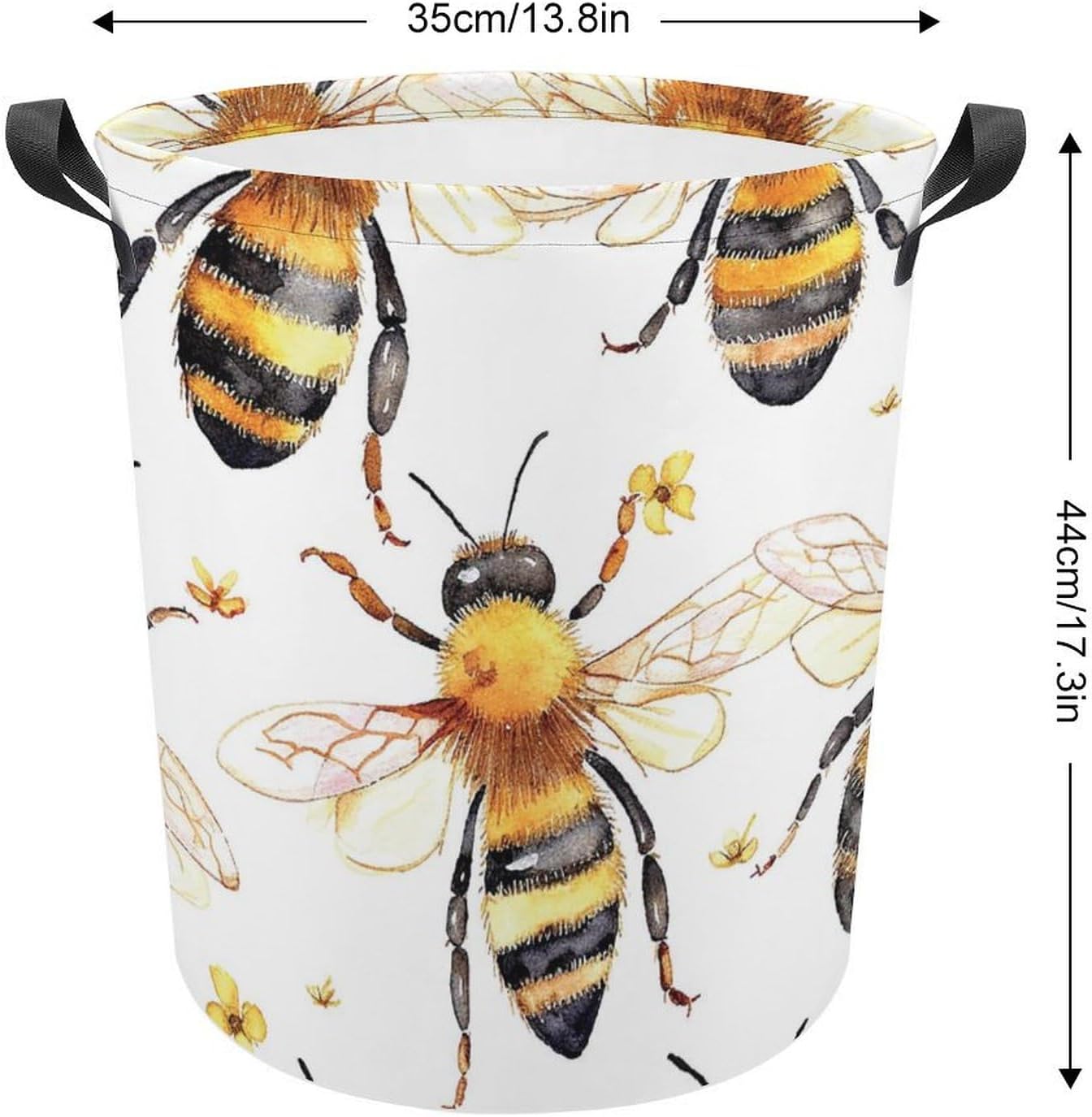 Organic Summer Design Meiko Bee Pattern Laundry Hamper