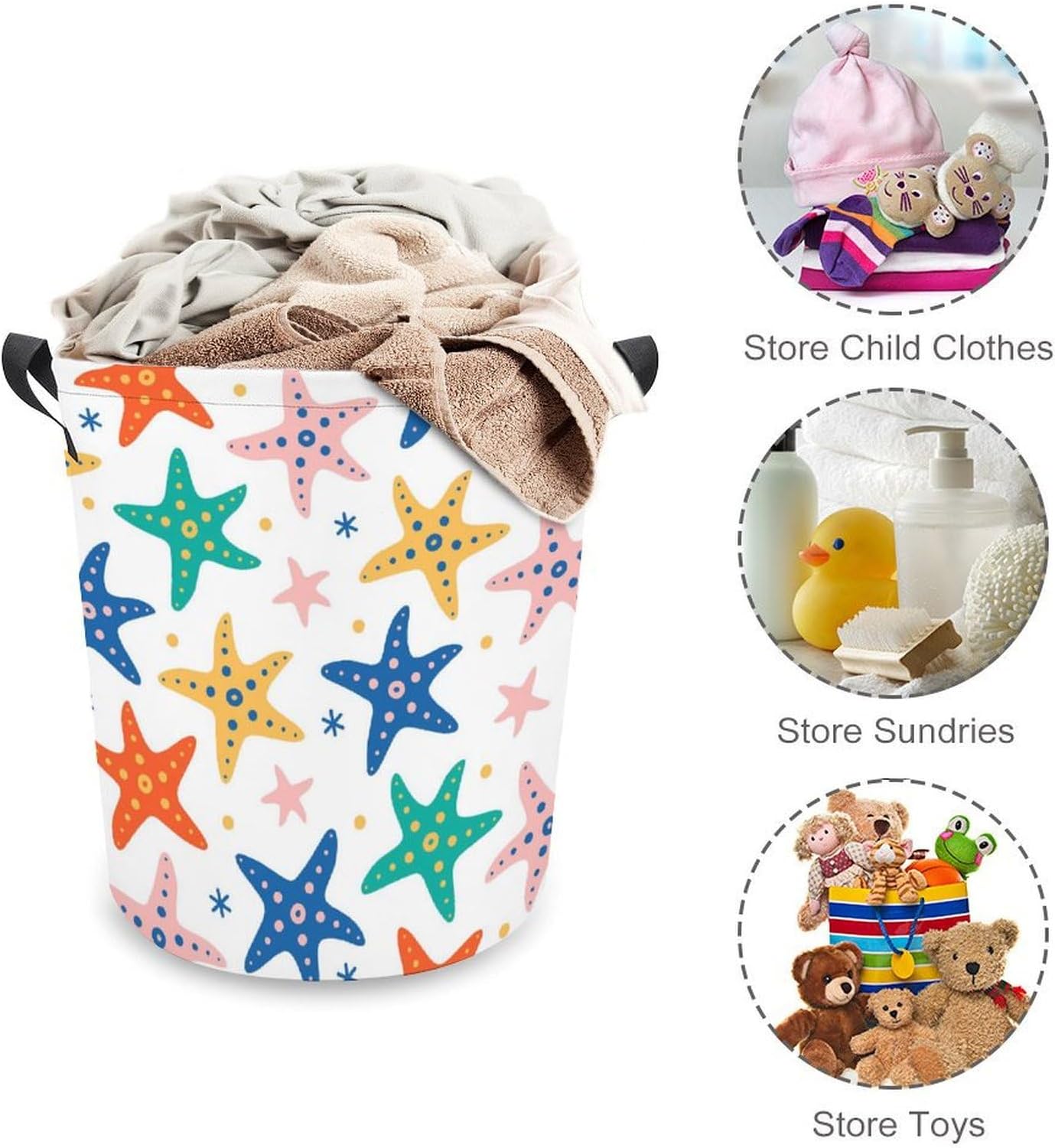 Stylish Starfish Waterproof Laundry Hamper