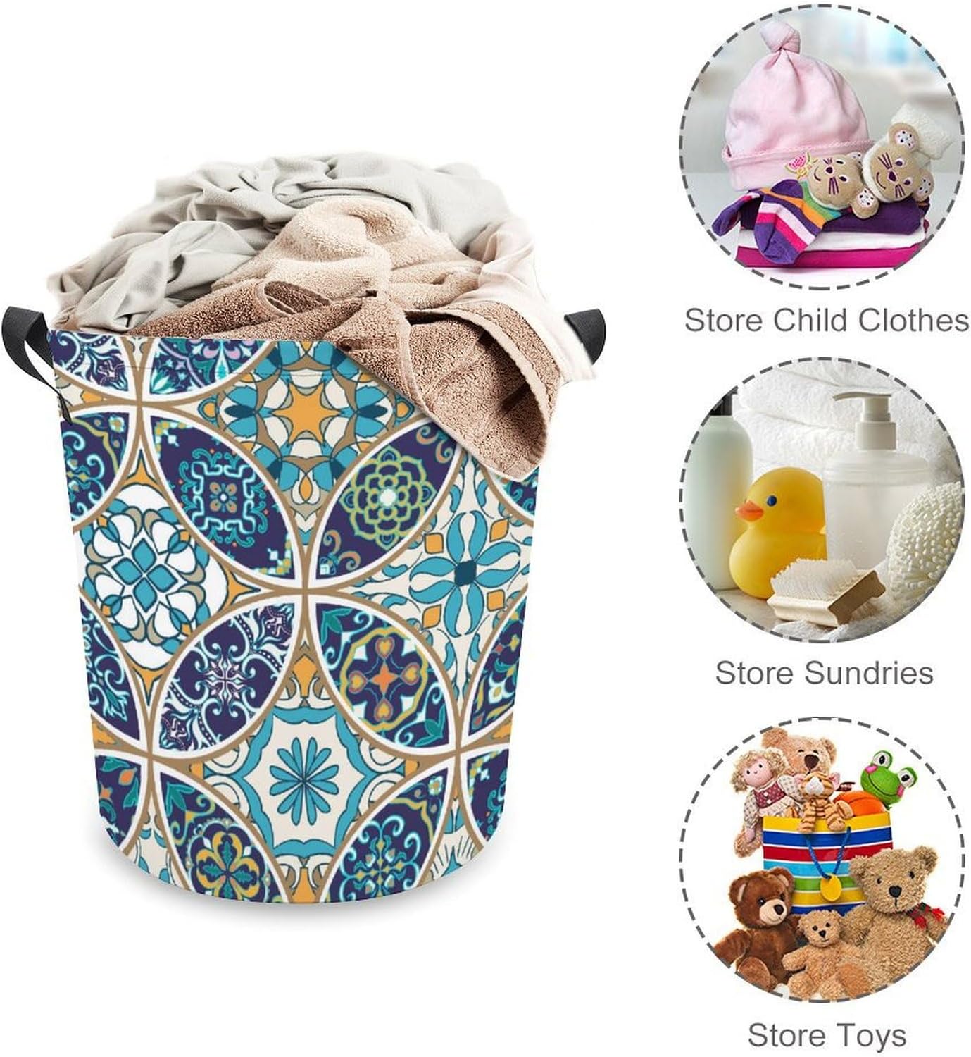 Moroccan Style Compact Laundry Basket