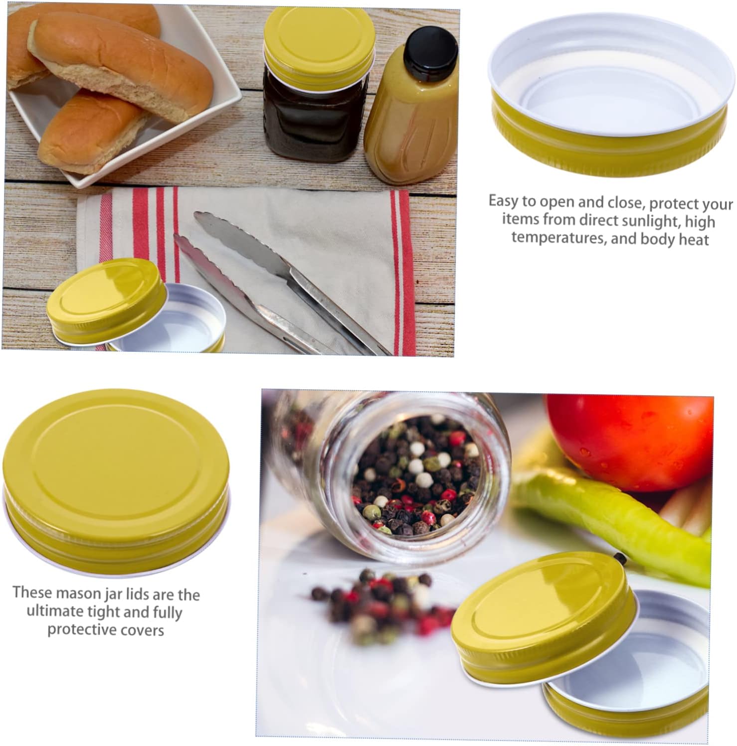7cm Mason Jar Replacement Lids Easy to Clean Leak-Proof