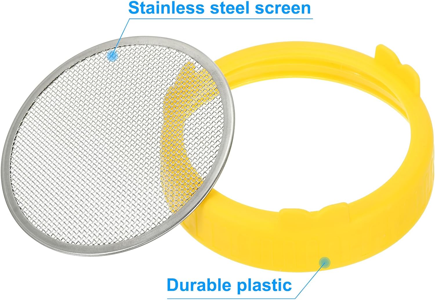 PATIKIL Sprouting Lids 2 Pcs 86mm Yellow