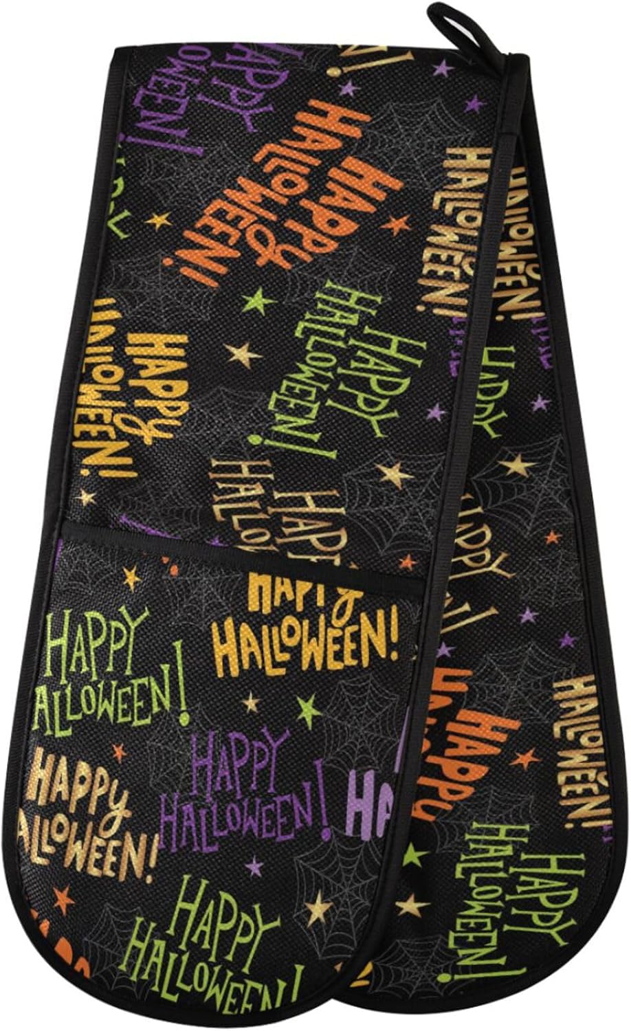 ZZXXB Happy Halloween Cobweb Double Oven Mitt Heat Resistant