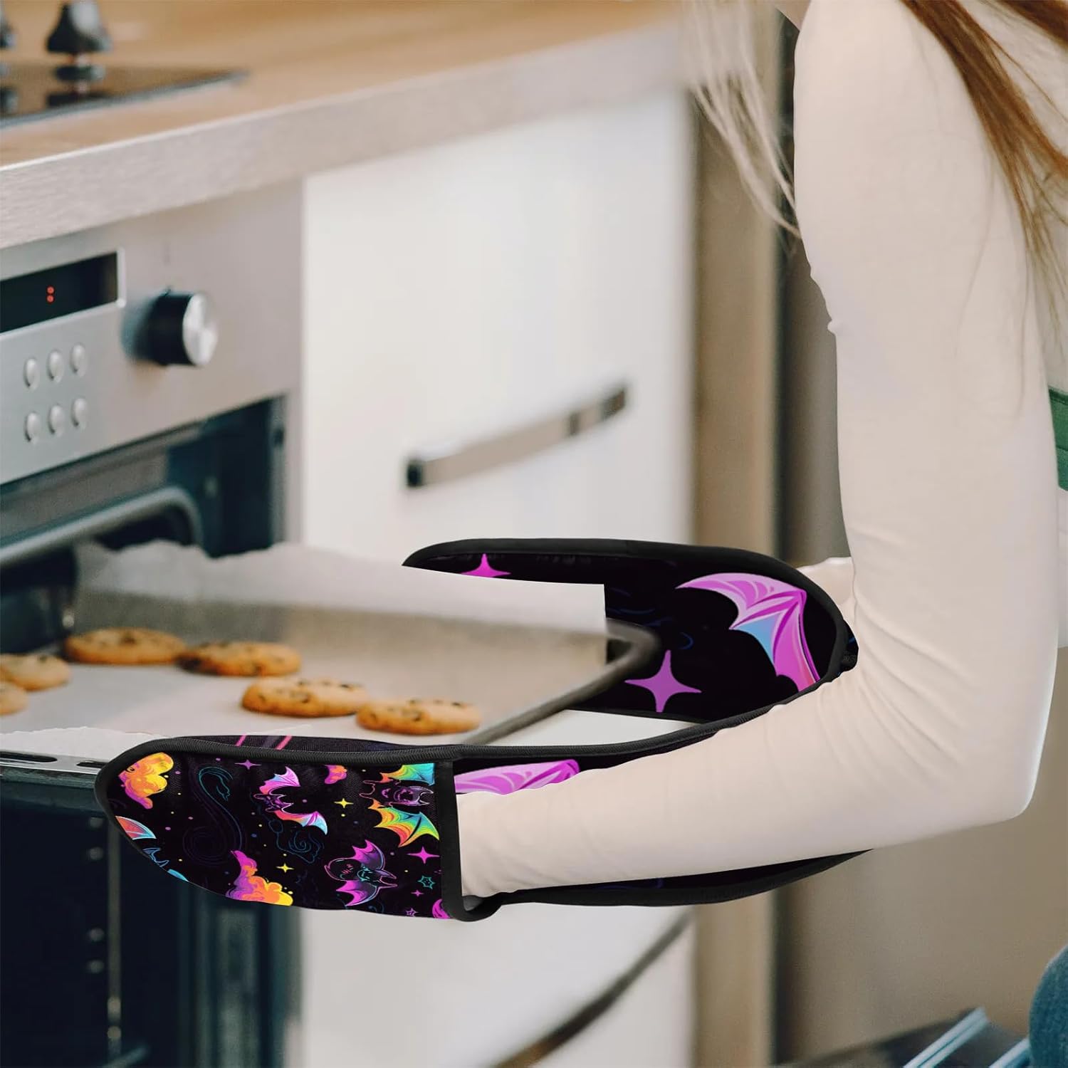 Halloween Double Oven Mitts - Heat-Resistant Durable