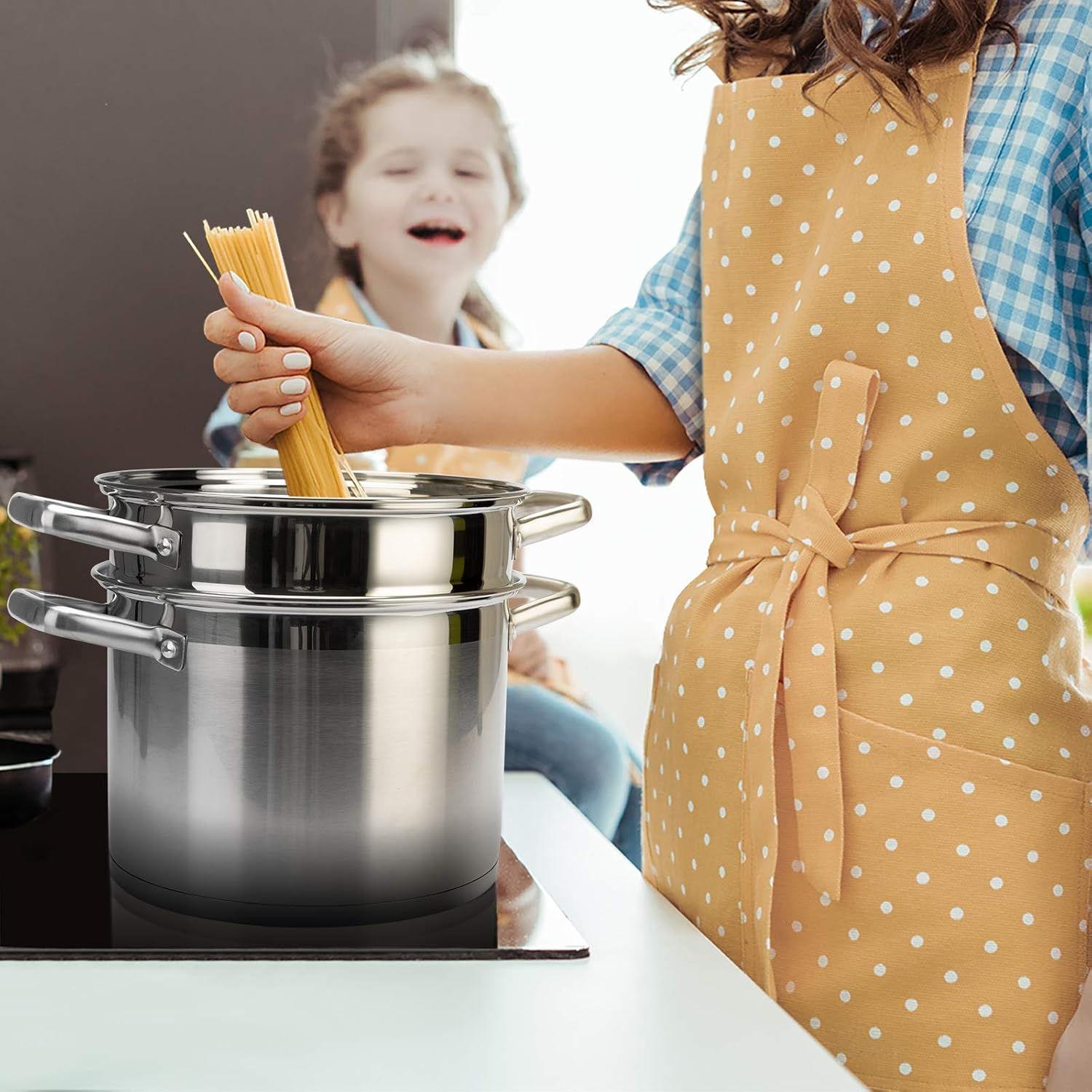 Duxtop Stainless Steel Pasta Pot Set Perfect for Cooking and Steaming