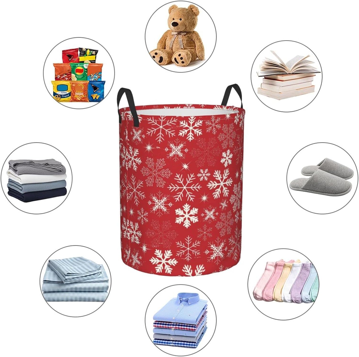 One-Touch Storage Collapsible Laundry Hamper with Handles for Easy Organization