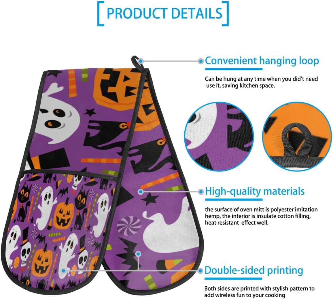 Cartoon Funny Halloween Double Oven Glove