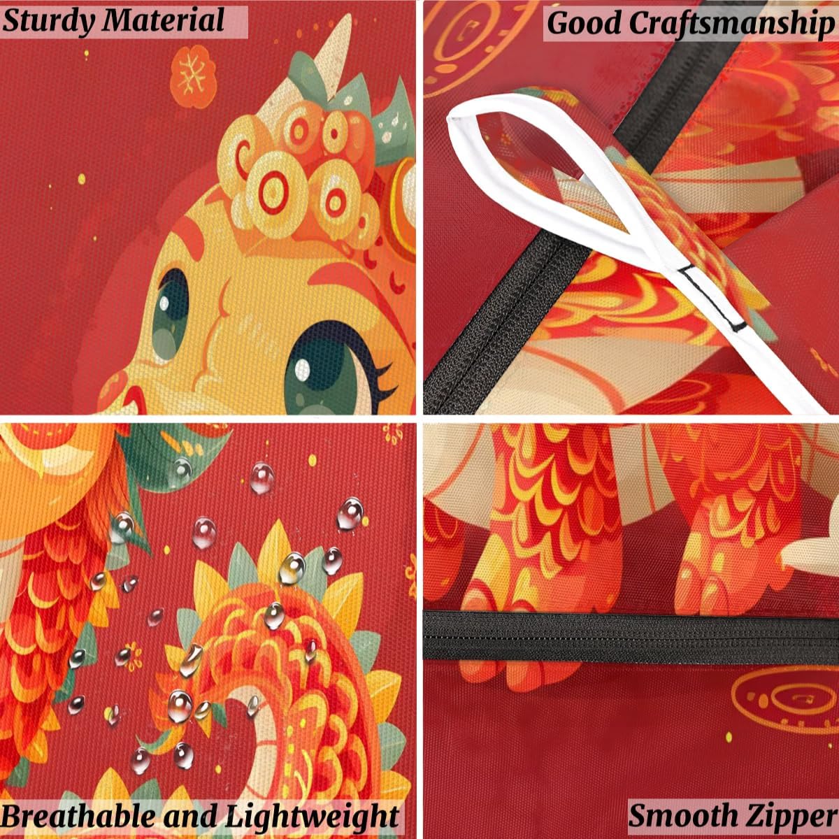 Hanging Laundry Hamper Bag Cute Dragon Design