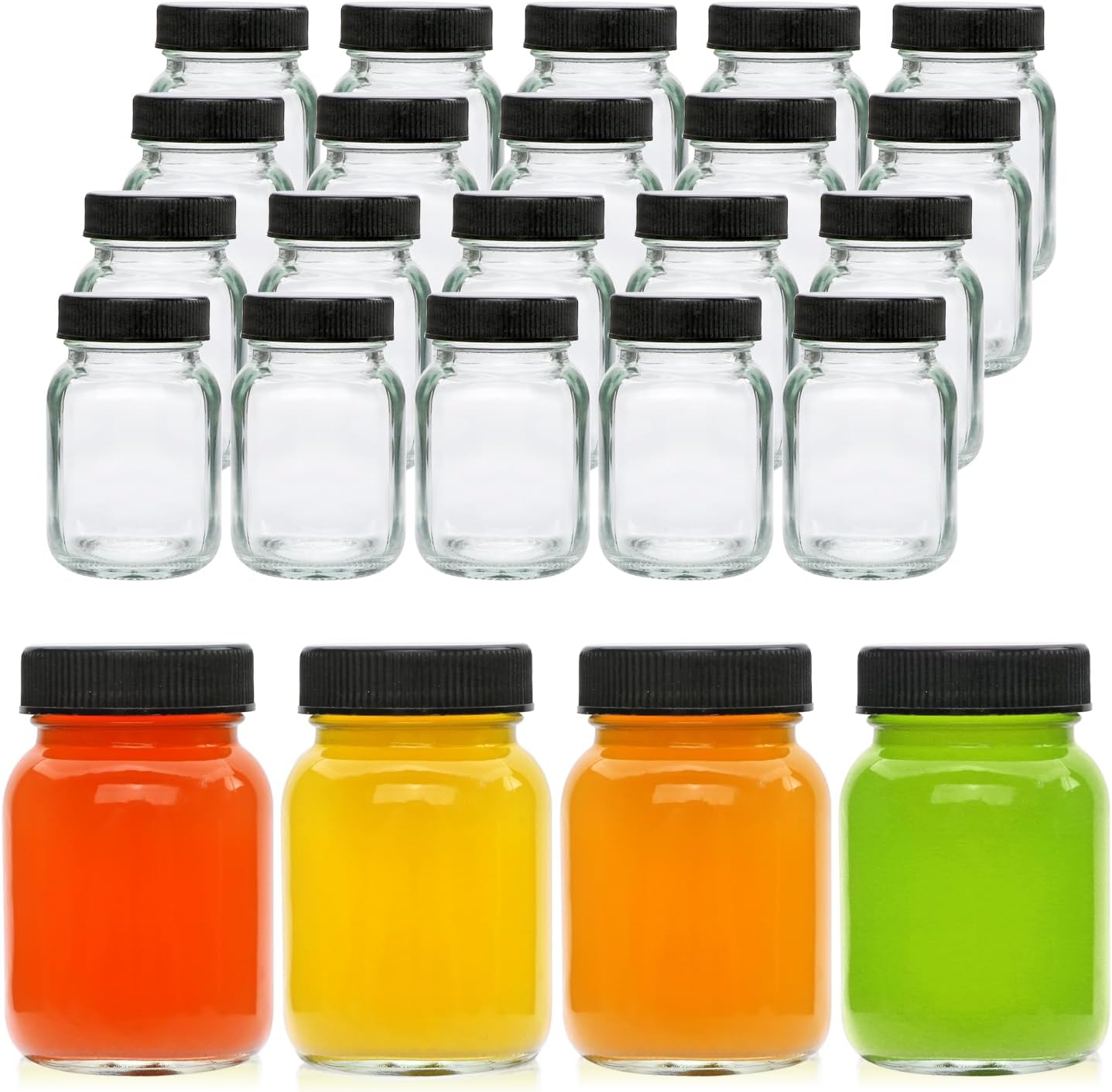 48-Piece 2 oz Glass Mason Jars Set