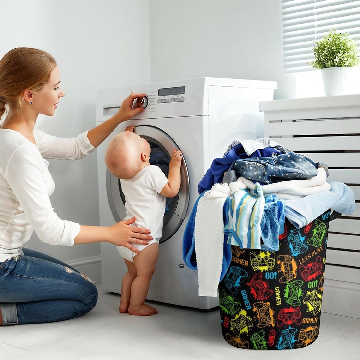 Game Theme Laundry Basket for Gamers