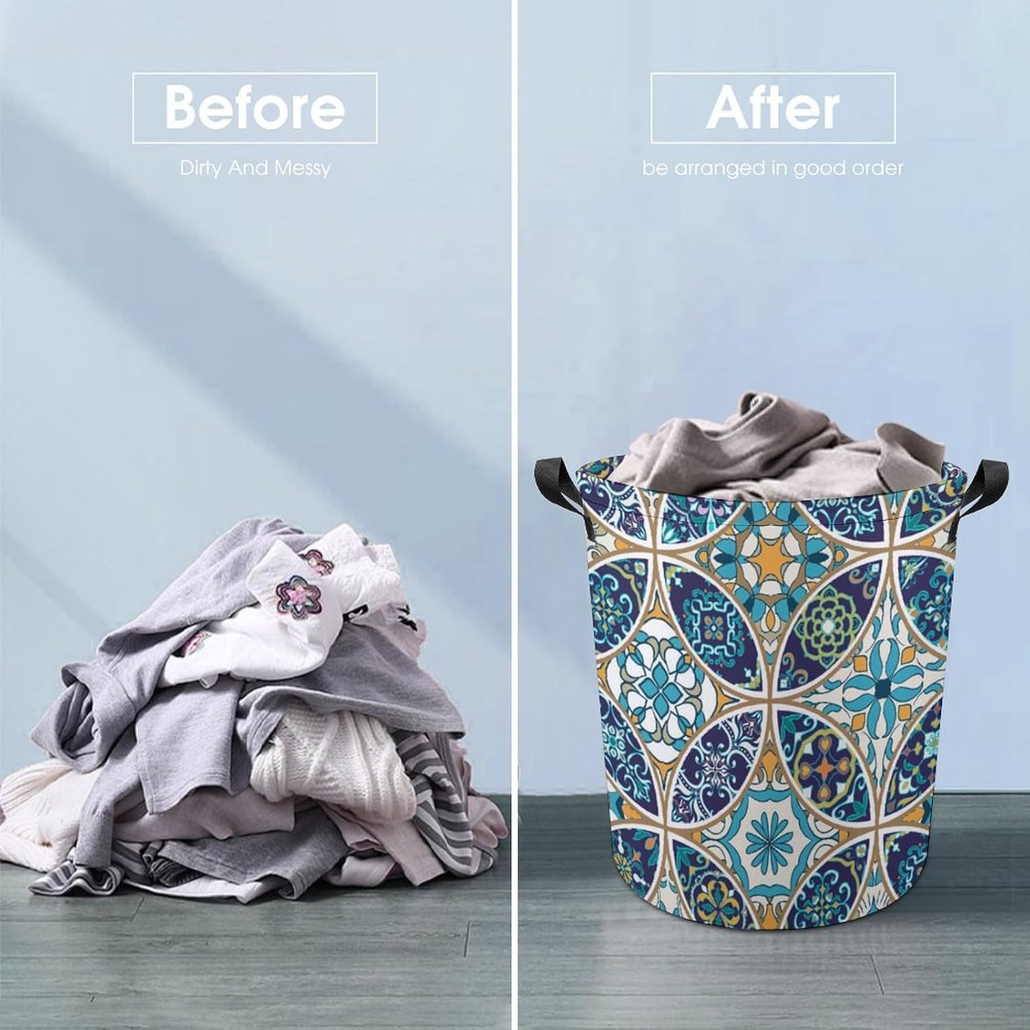 Moroccan Style Compact Laundry Basket