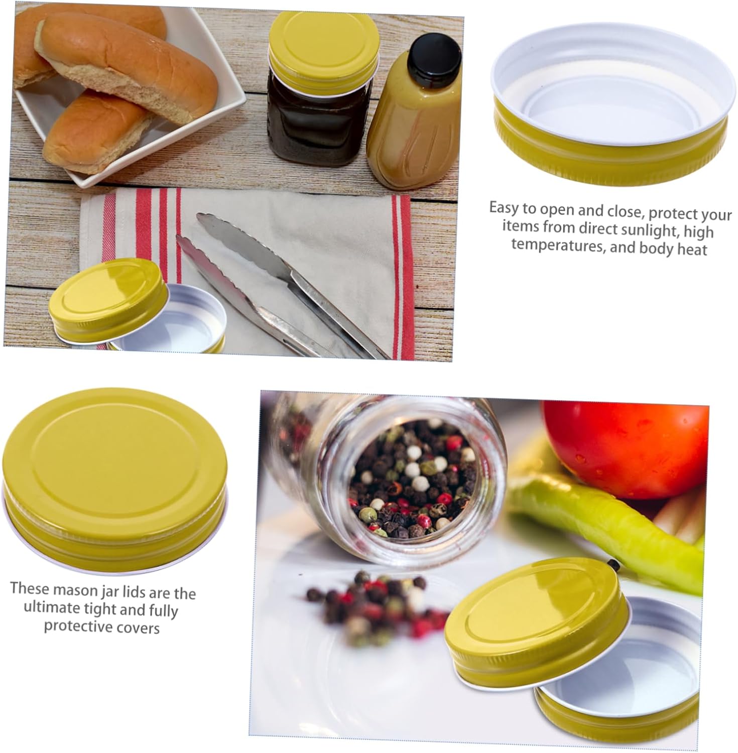 12-Piece Mason Jar Lids Preserve Jars Keep Contents Fresh