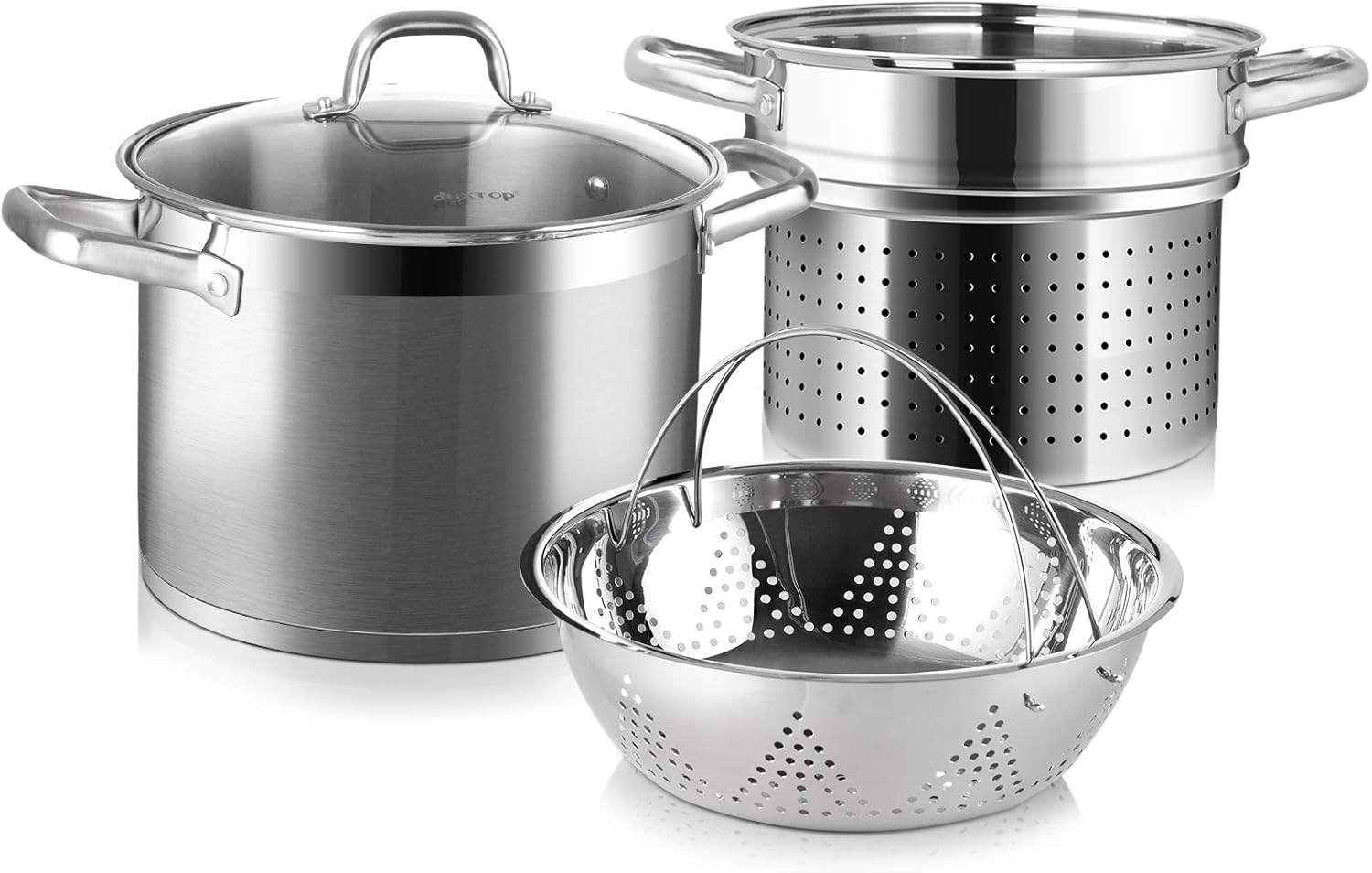Duxtop Stainless Steel Pasta Pot Set Perfect for Cooking and Steaming