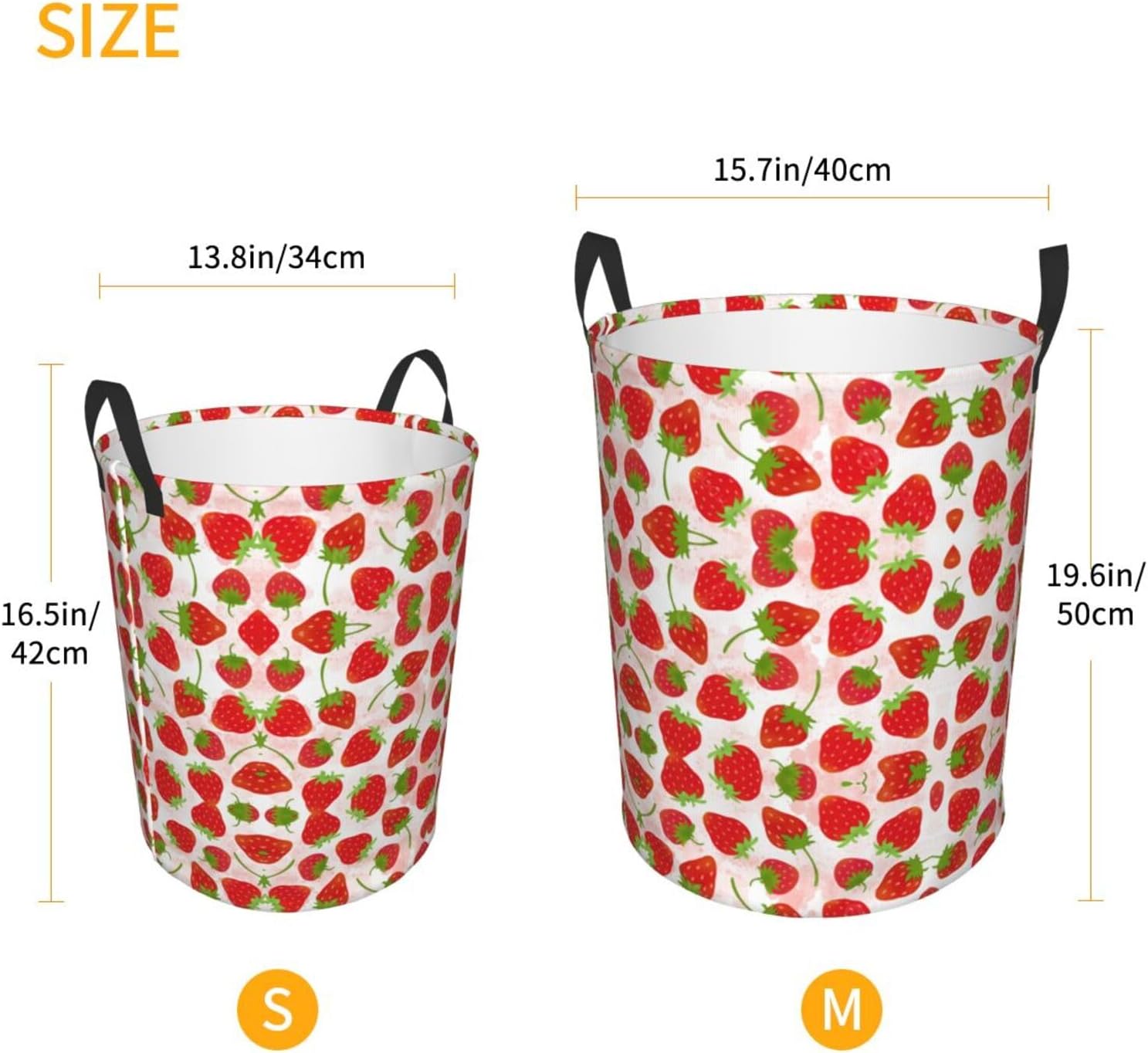 Strawberry Circular Hamper Stylish Storage Solution for Laundry
