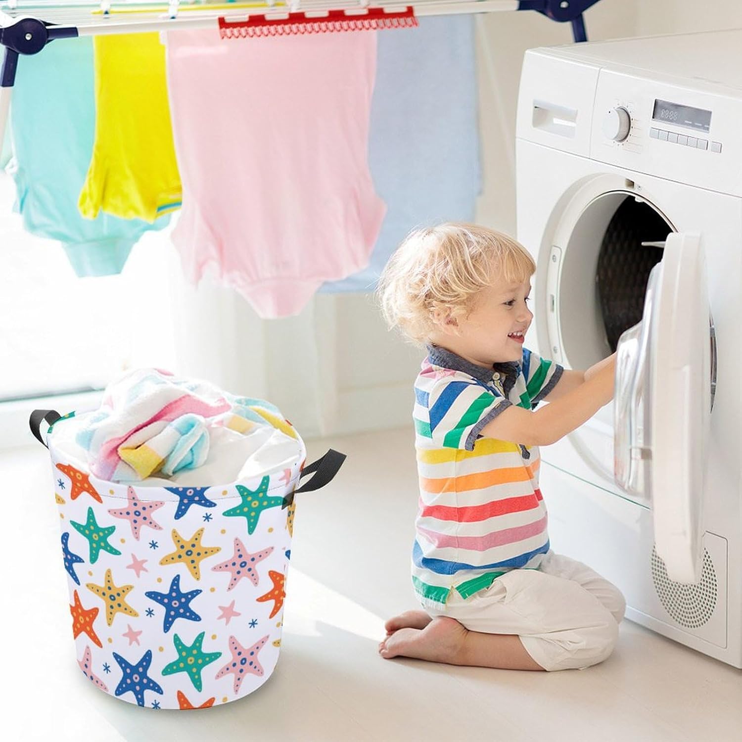Stylish Starfish Waterproof Laundry Hamper