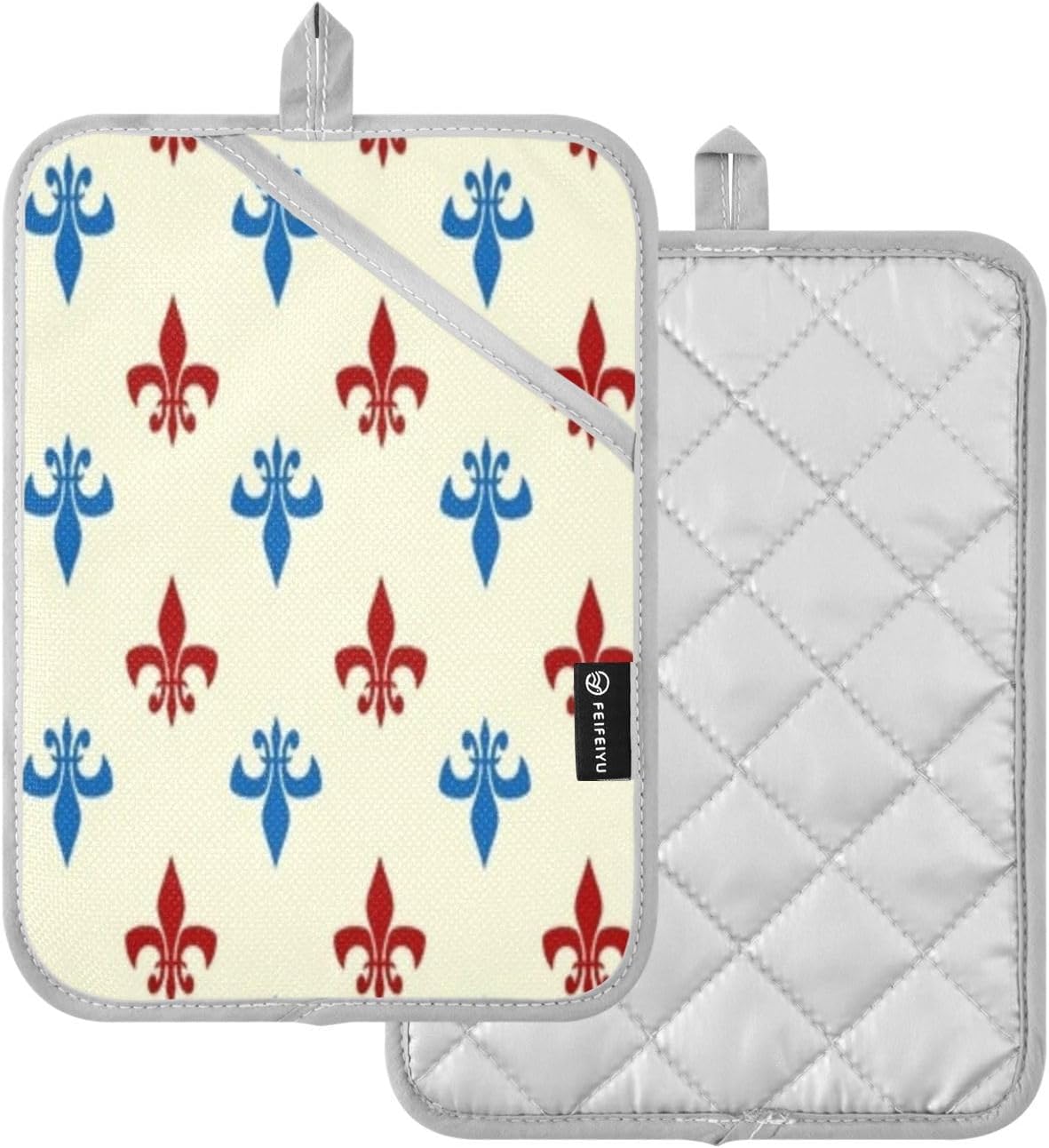 Kcldeci Fleur De LYS 2Pack Heat Resistant Oven Mitts 1