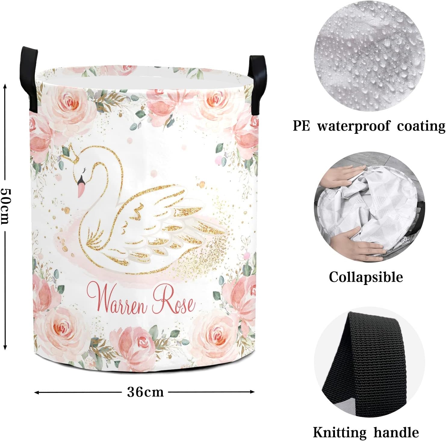 Personalized Collapsible Waterproof Laundry Basket