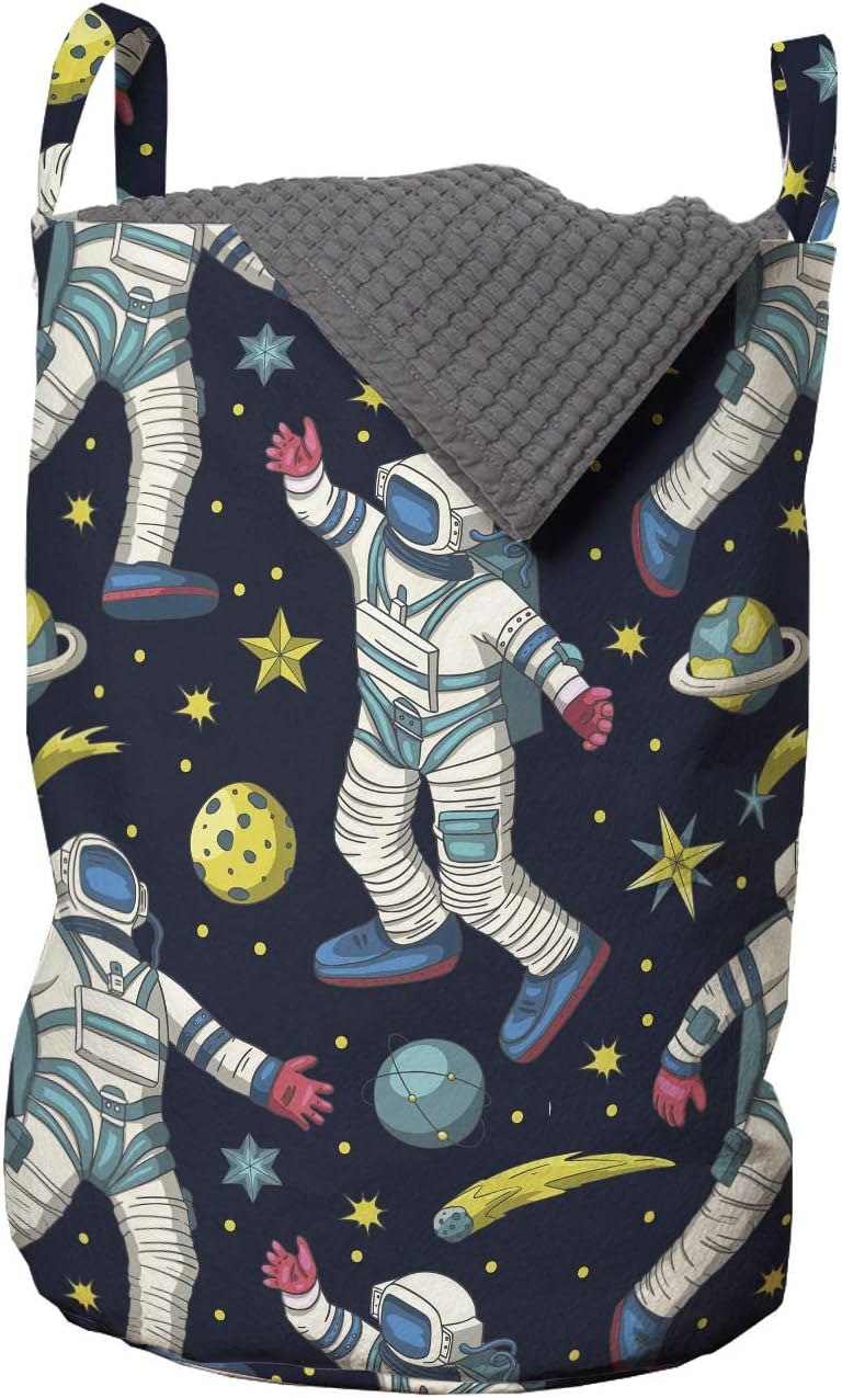 Outer Space Laundry Basket Design by Ambesonne