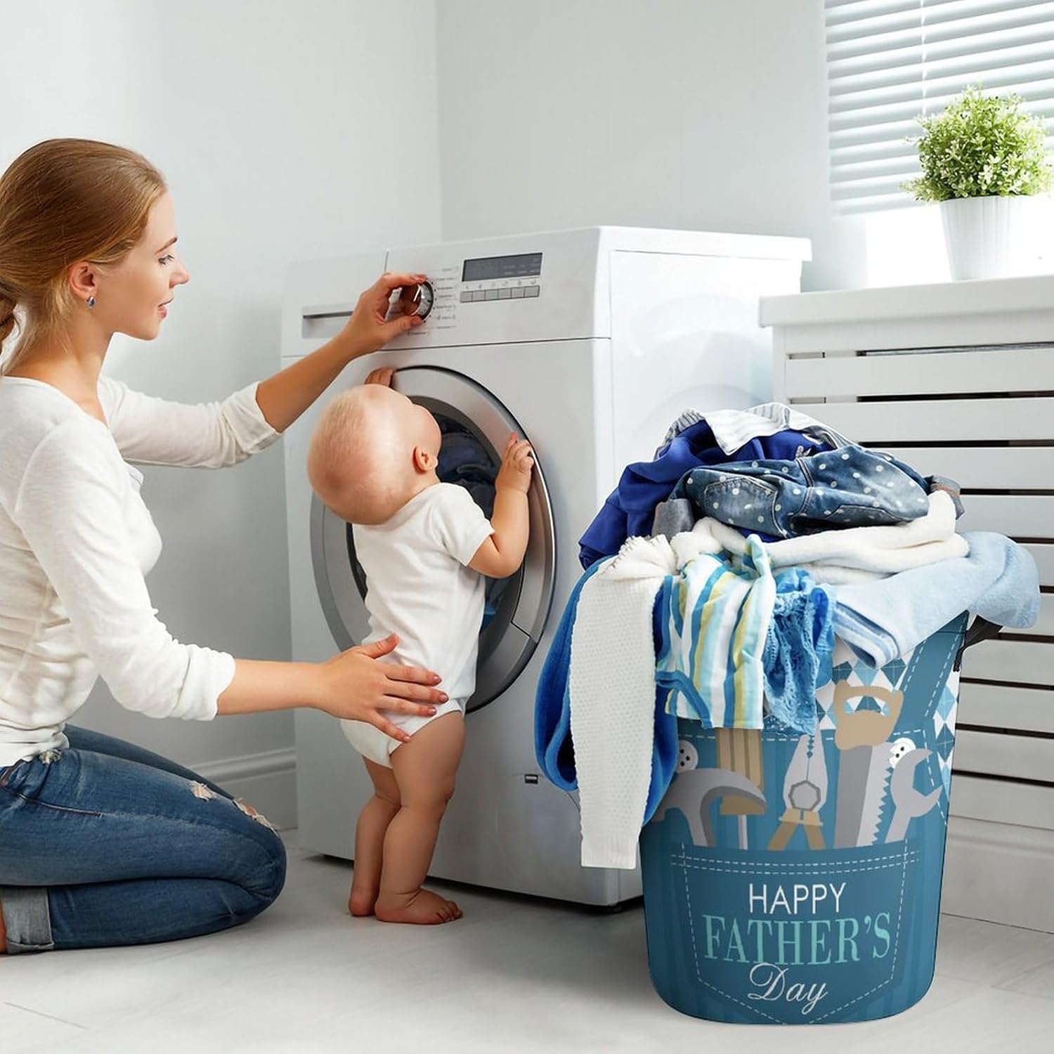 Super Fun Useful Collapsible Laundry Basket for Families Kids