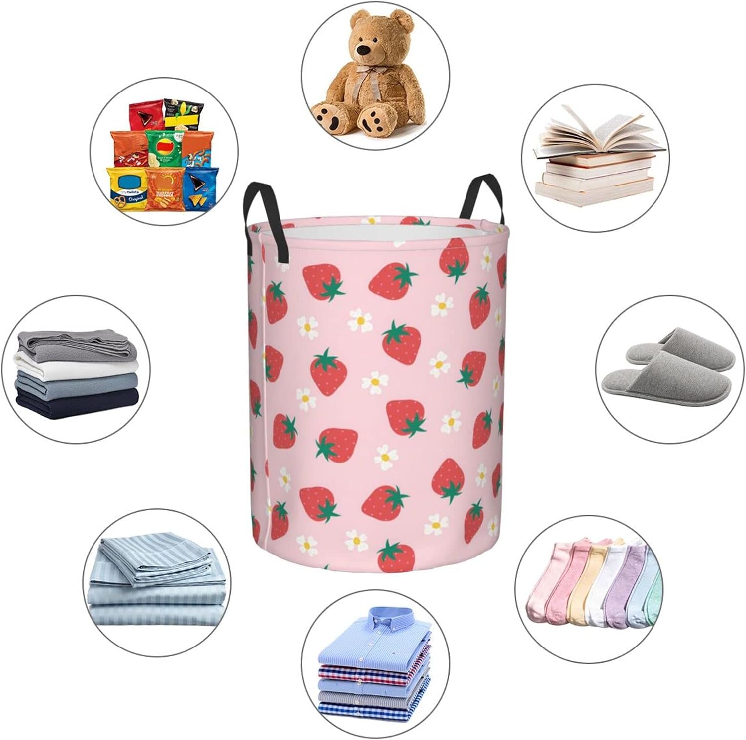 Strawberry Collapsible Laundry Hamper