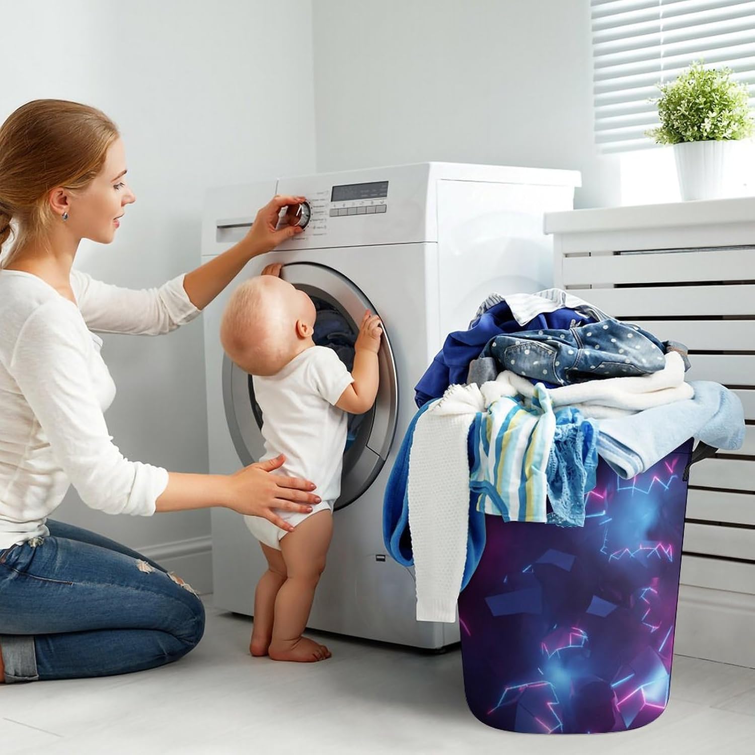 Fun Retro Laundry Hamper