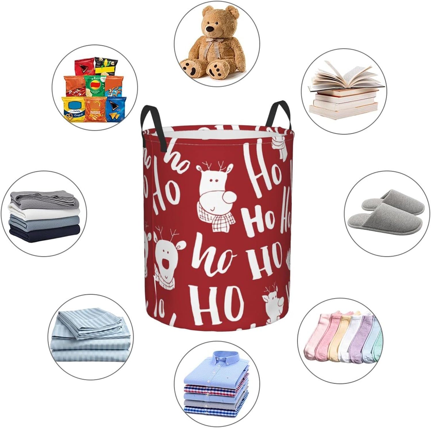 Perfect Storage Christmas Laundry Hamper with Easy Handling
