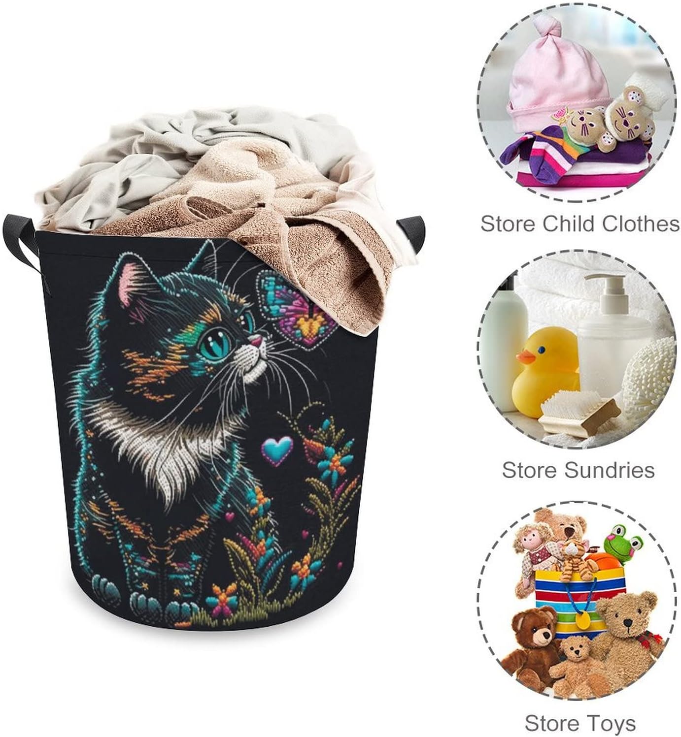 Waterproof Collapsible Laundry Basket for Home Kitchen