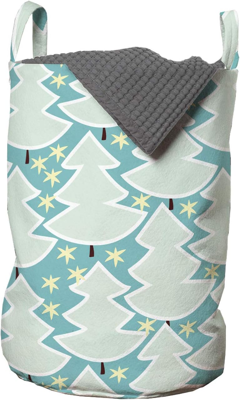 Perfect Gift - Ambesonne Christmas Tree Laundry Bag for Laundromats festive holiday use
