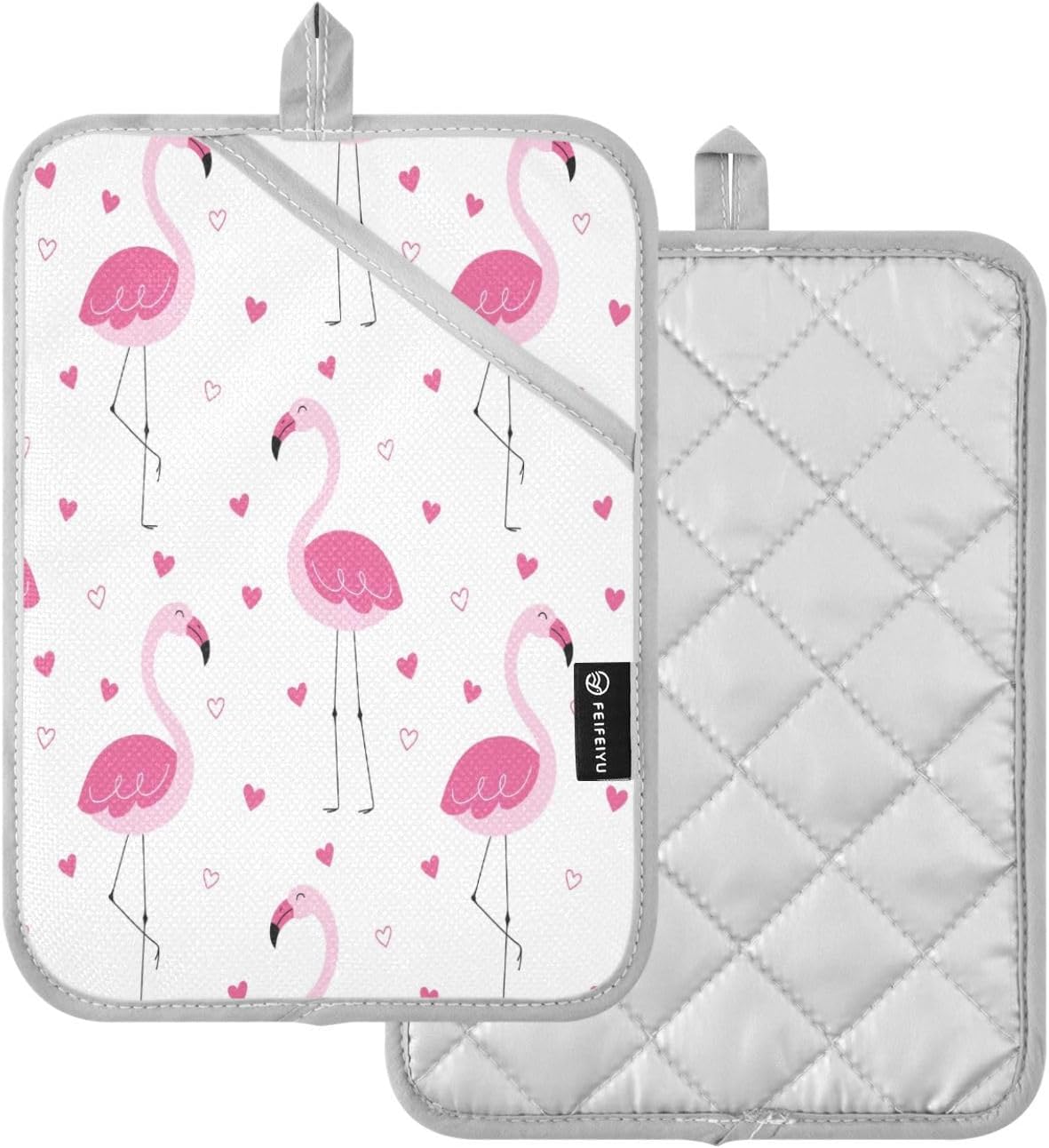 Elegant Pink Flamingos Heat Resistant Potholders