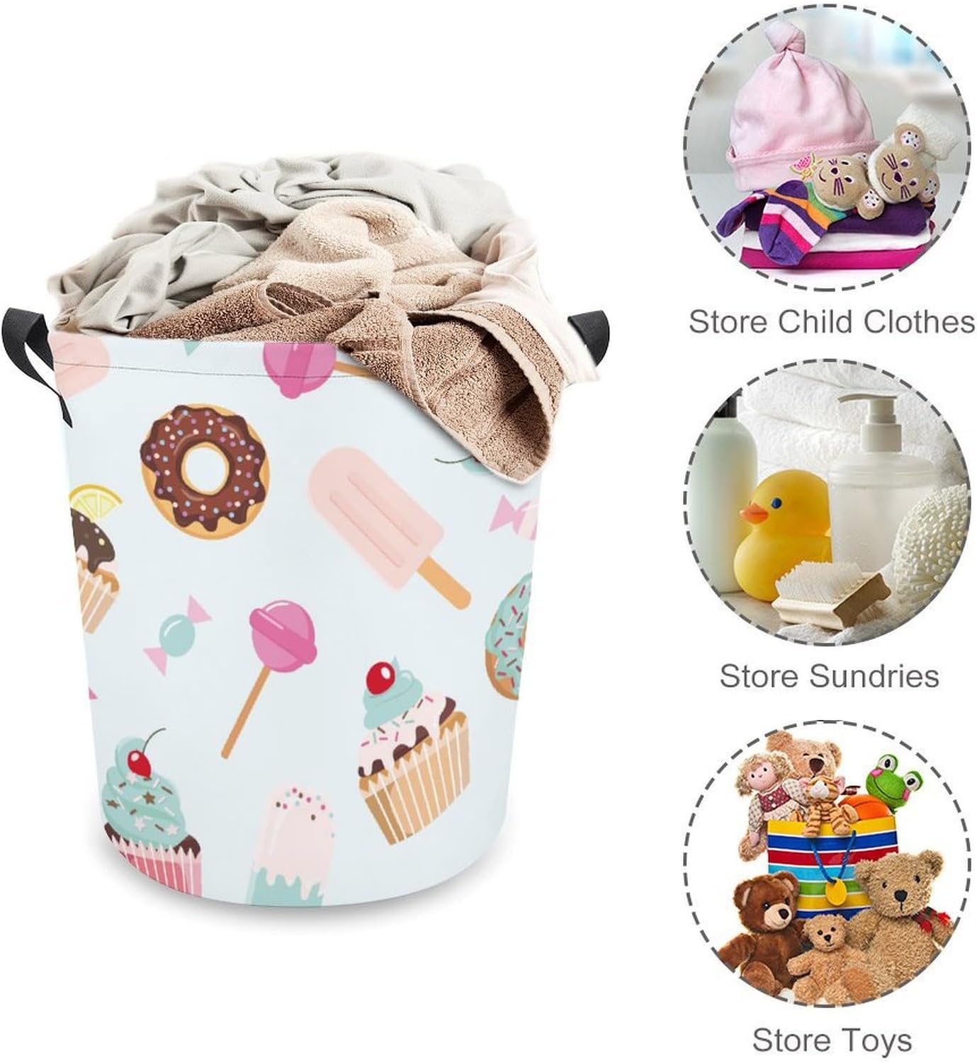 Meiko Ice Cream Summer Laundry Hamper