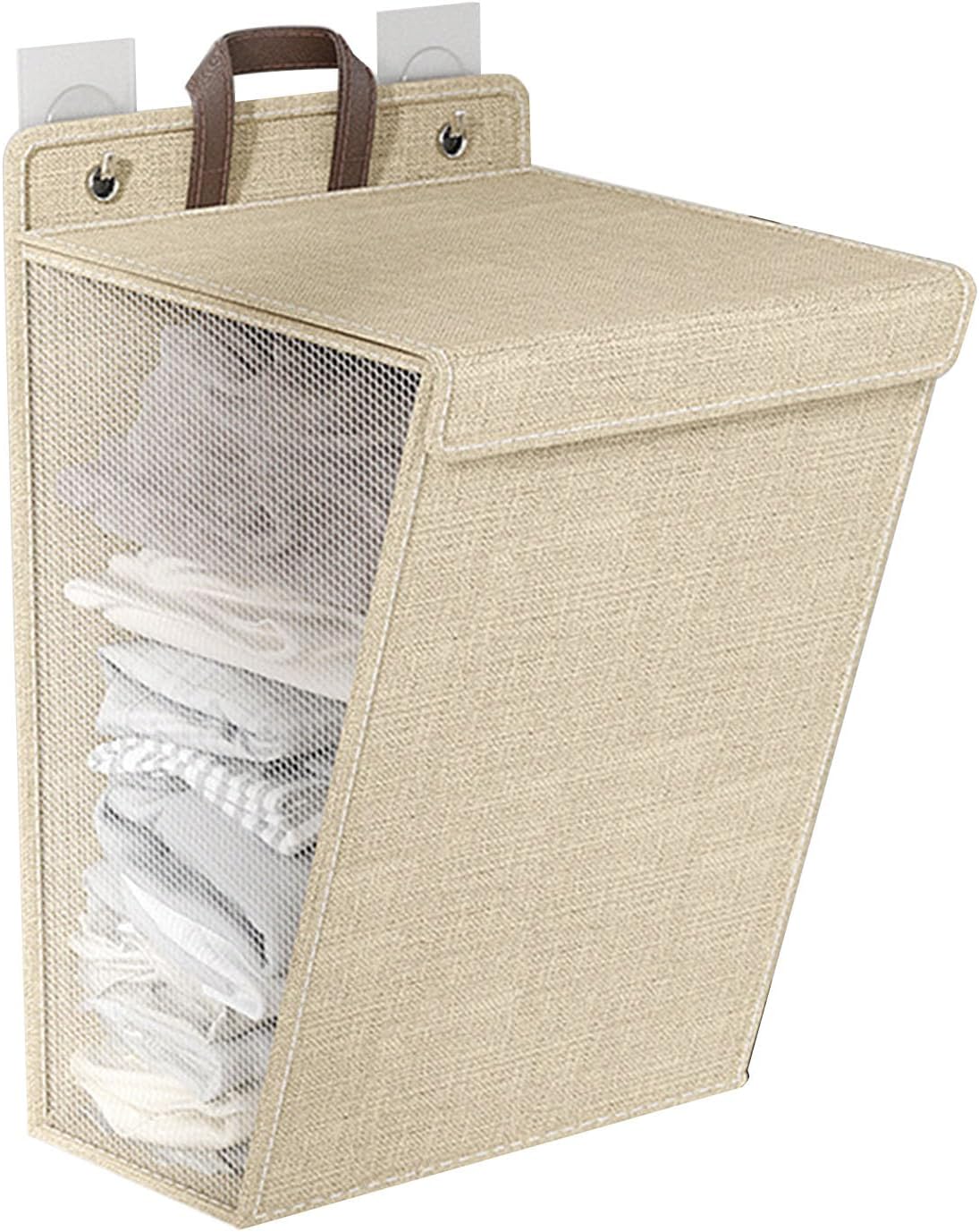 Wall Mounted Foldable Laundry Basket with Handles for Bedroom