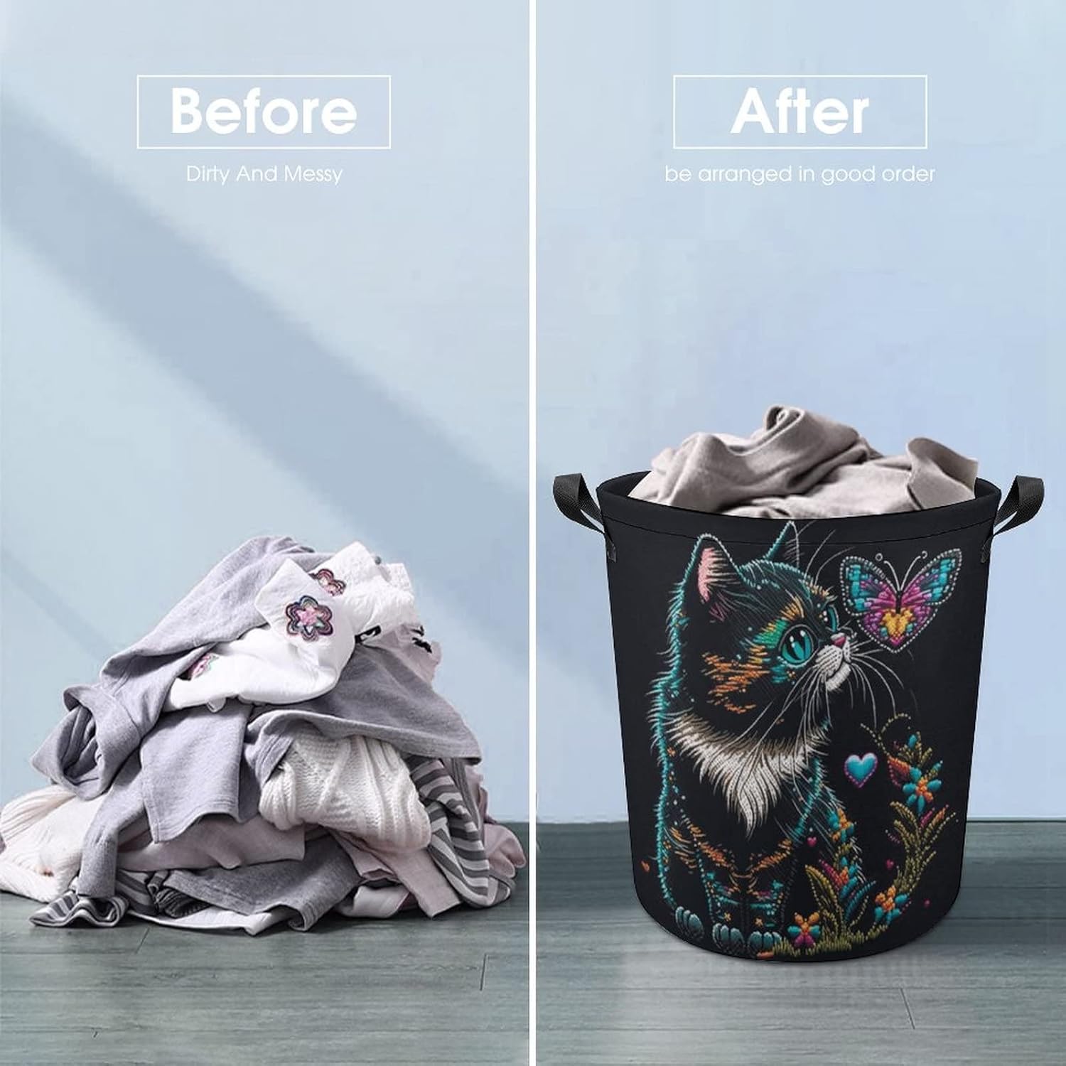 Waterproof Collapsible Laundry Basket for Home Kitchen