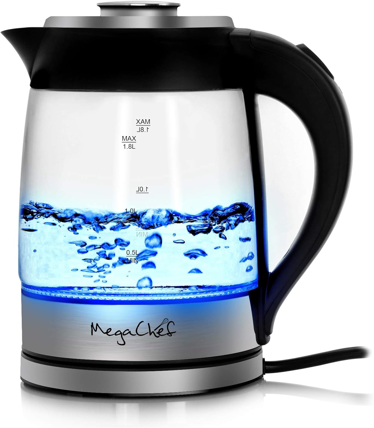 Megachef 18L Glass Electric Tea Kettle with Infuser