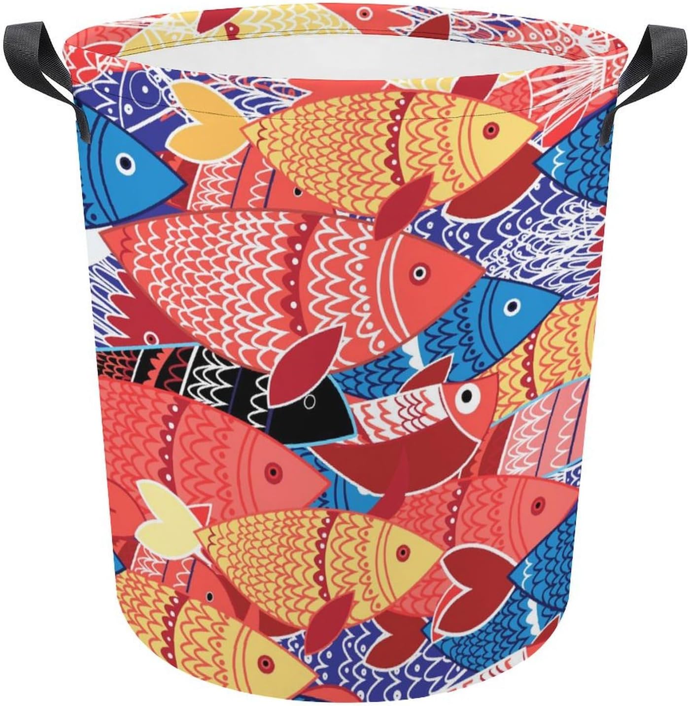 Cute Sea Animal Waterproof Laundry Hamper with Easy Carry Handles