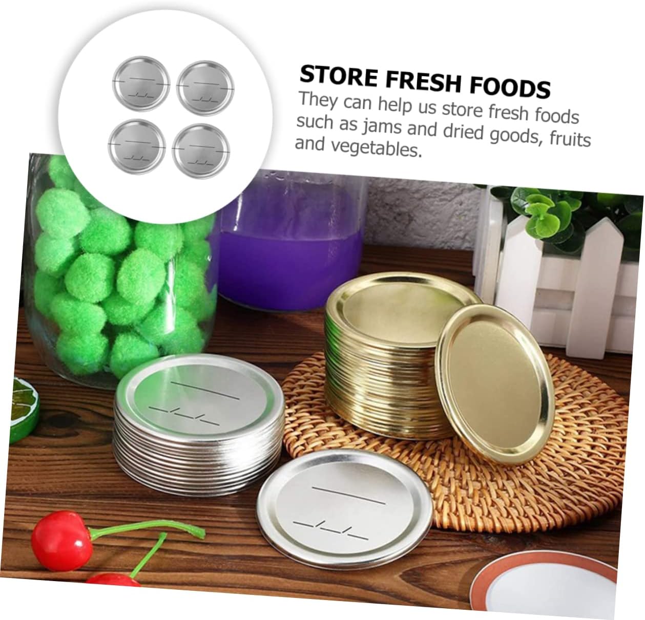 Perfect Pair of Mason Jar Lids for Canning Storage