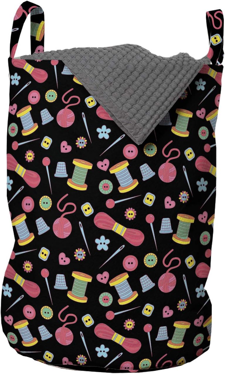 ambesonne laundry bag multi-functional 13x19 drawstring closure printed design machine washable