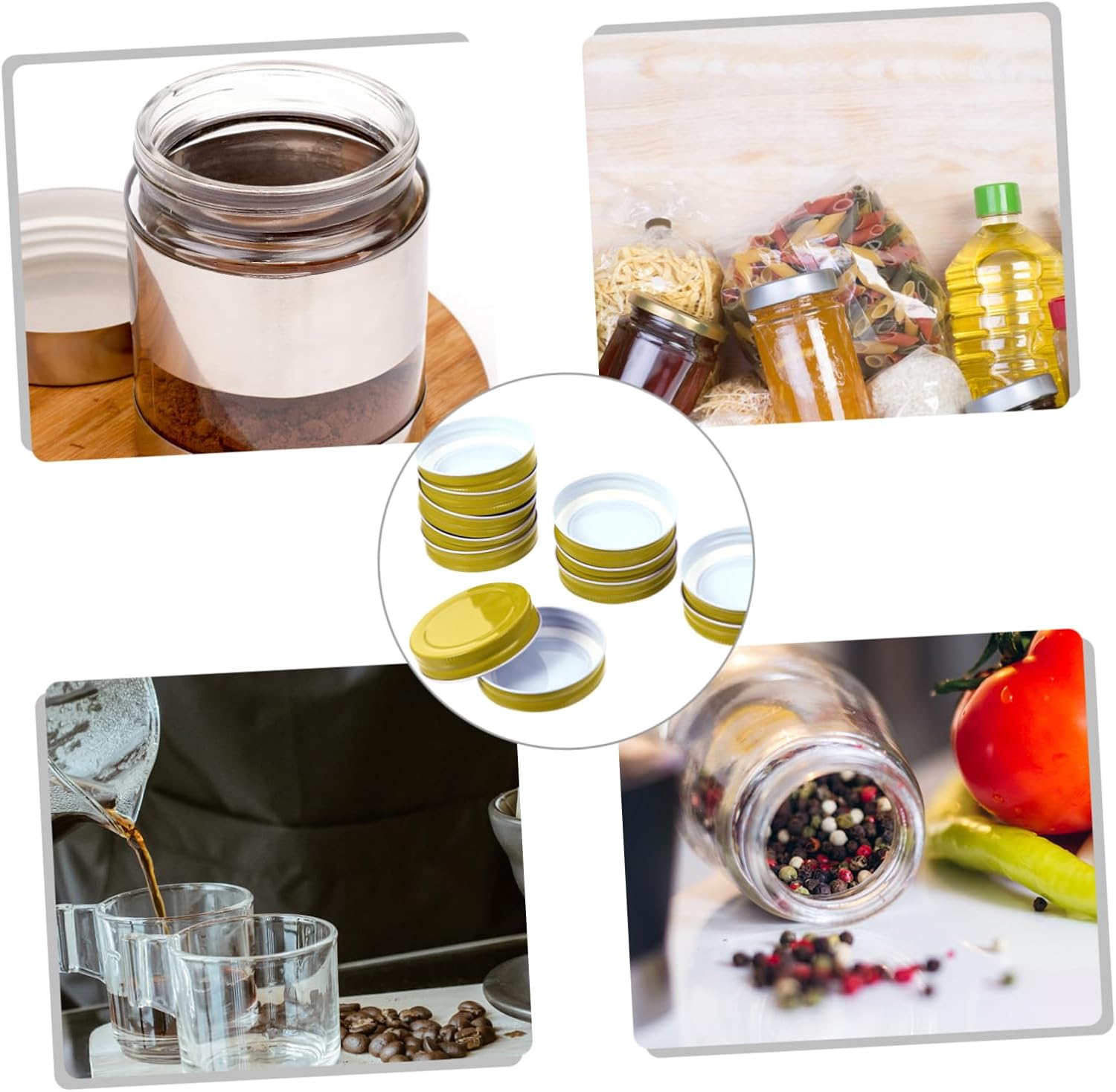 7cm Mason Jar Replacement Lids Easy to Clean Leak-Proof