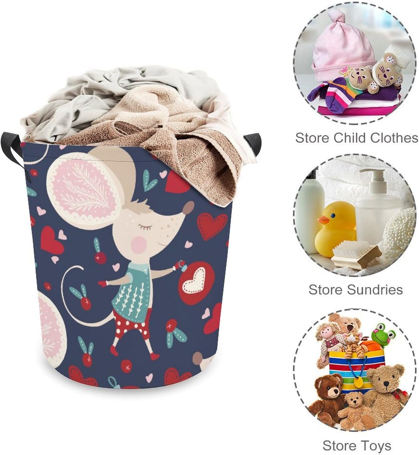 Cute Cartoon Mouse Laundry Hamper