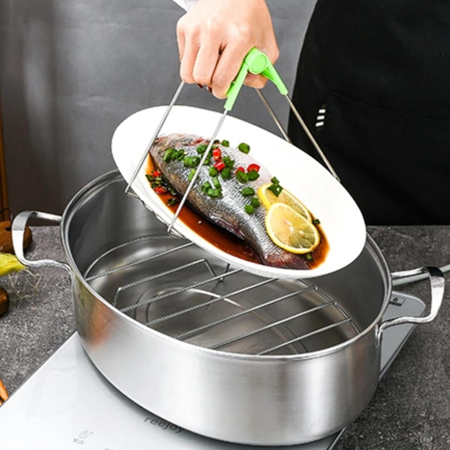 Stainless Steel Fish Steamer for Home Use