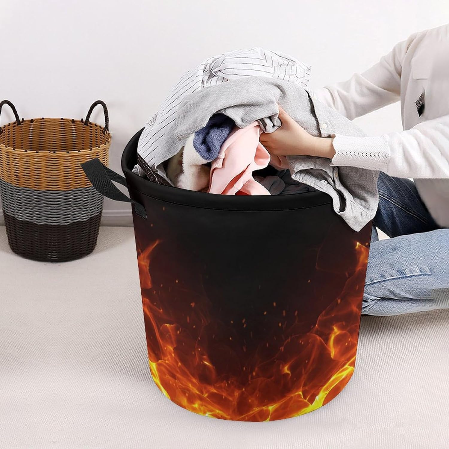 Compact Waterproof Laundry Hamper for Families College Students