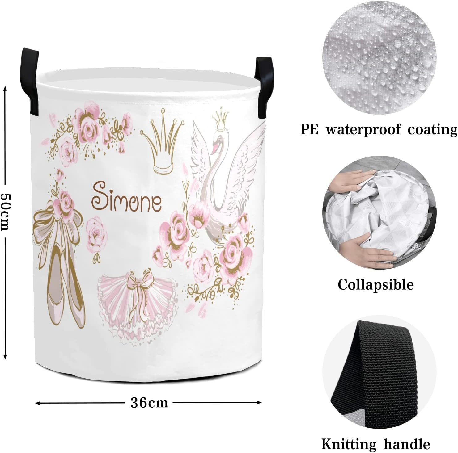 Personalized Crown Princess Ballerina Storage Hamper