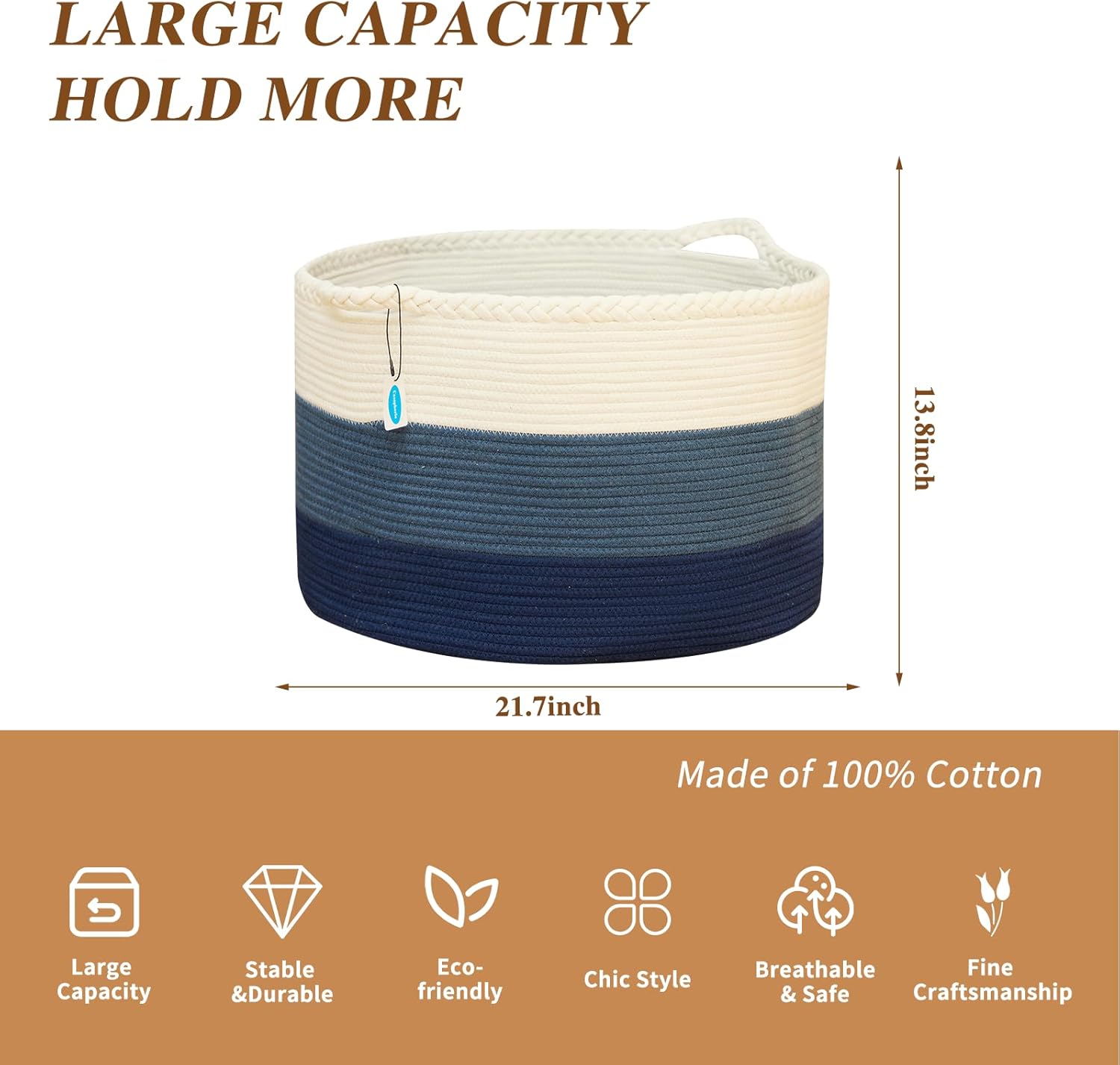 Gigantic Storage Solution in White Cadet Blue and Navy Blue