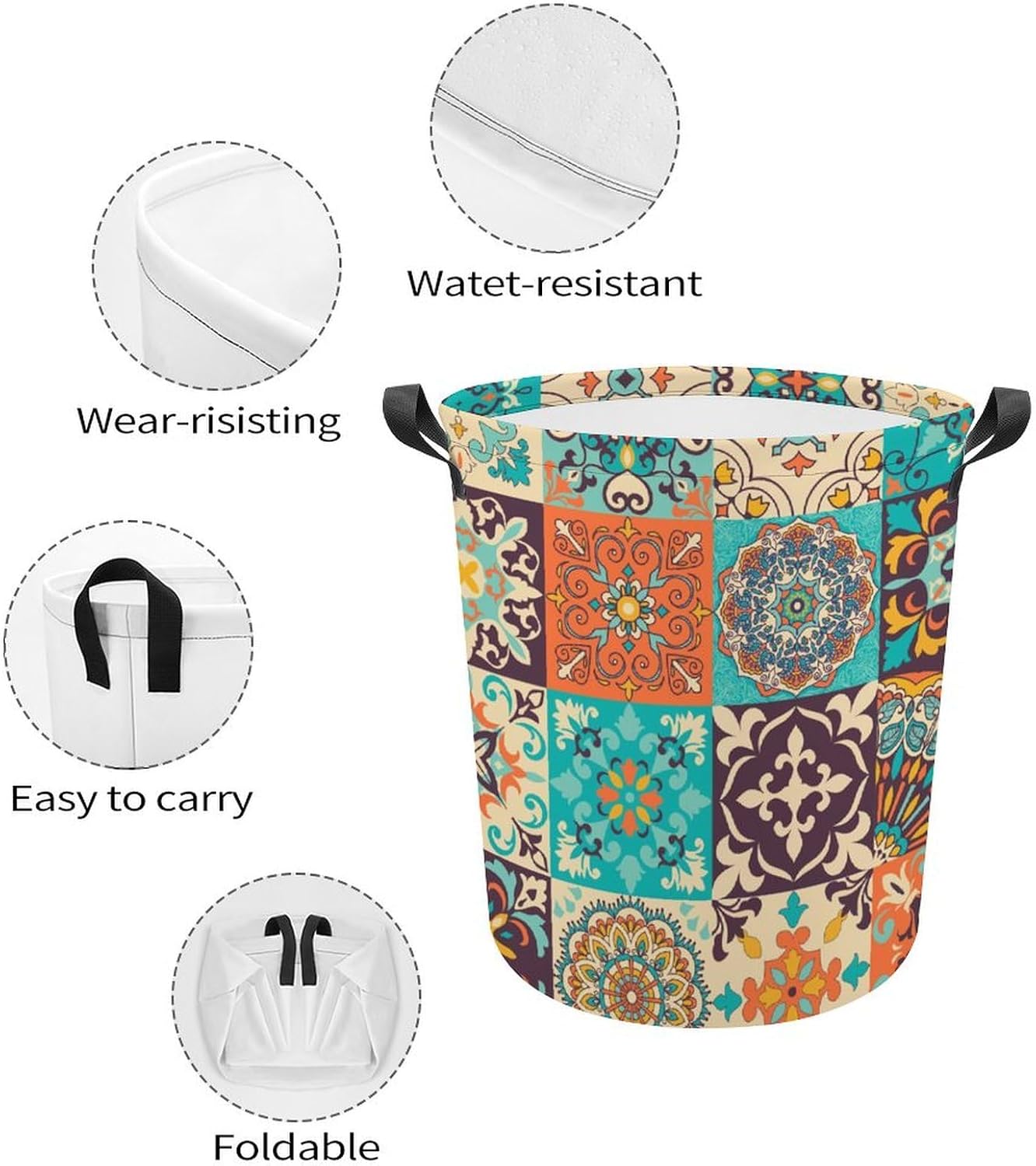 Durable Boho-Style Laundry Hamper