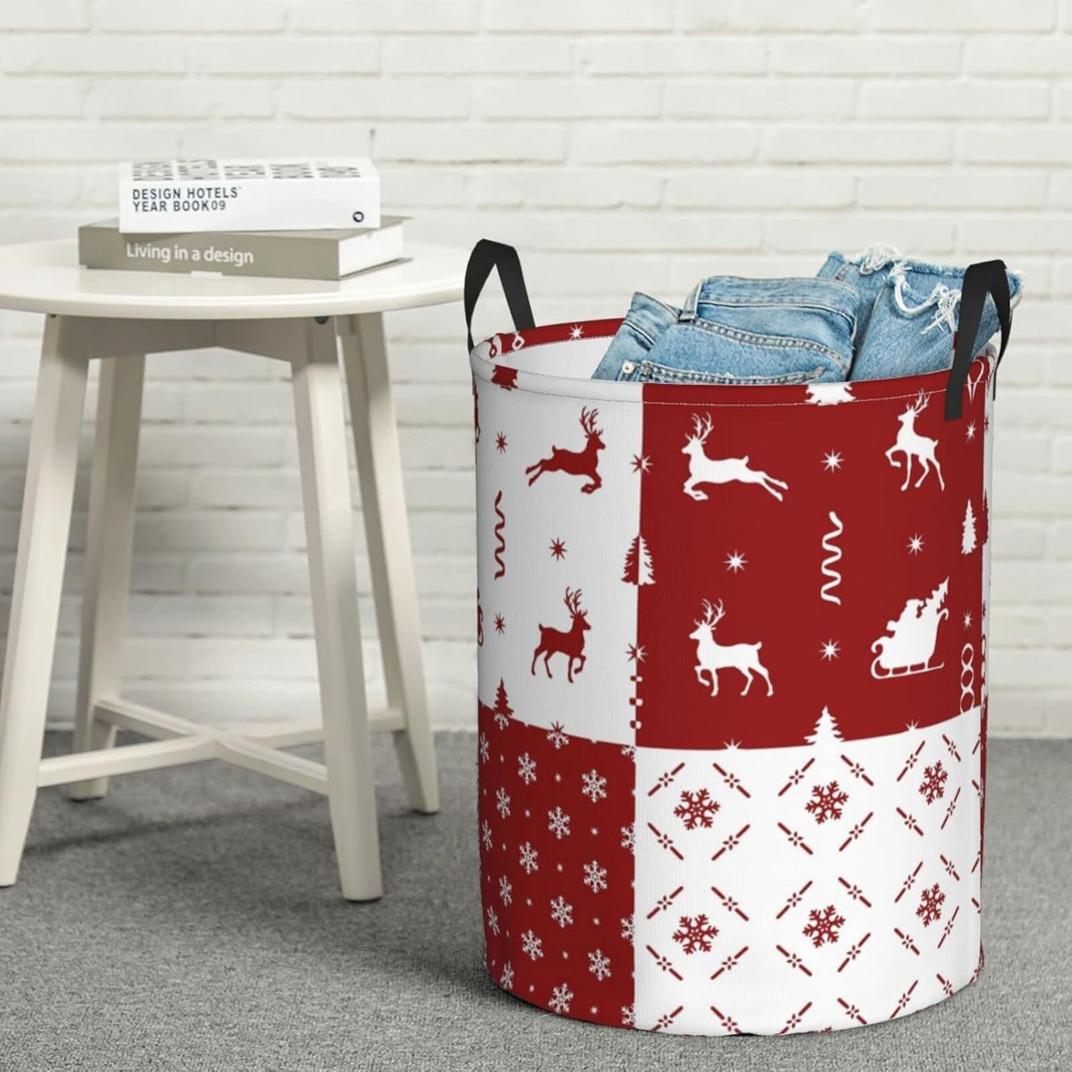 Foldable Christmas Laundry Hamper with Innovative Design