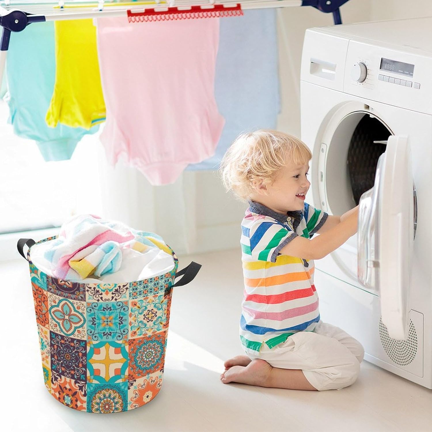 Colorful Collapsible Laundry Hamper